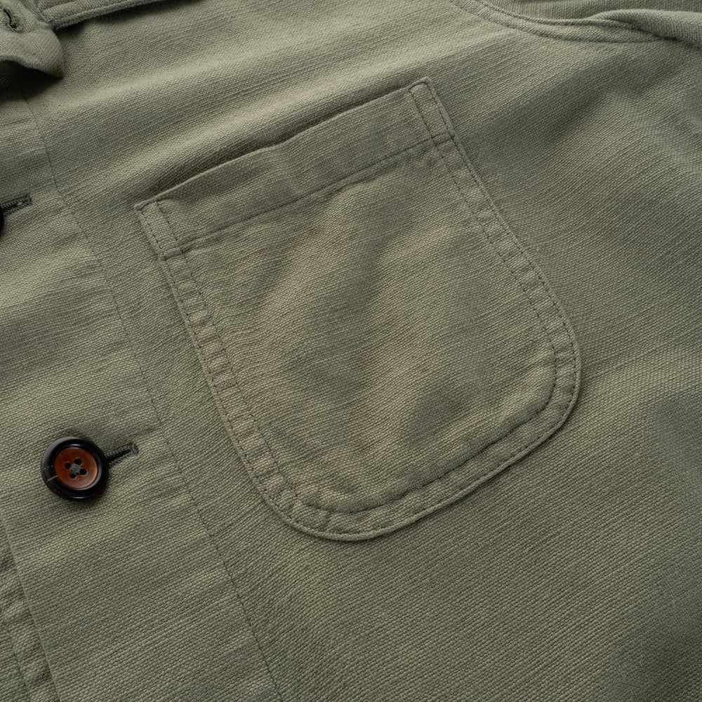Shacket Baumwolle-Leinen Khaki
