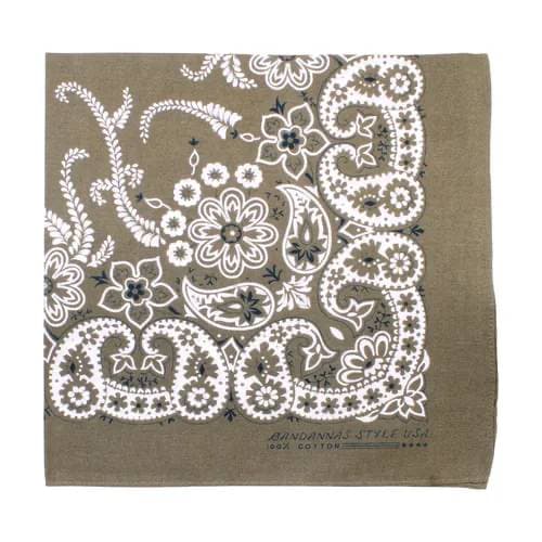Bandana Paisley Baumwolle Olive