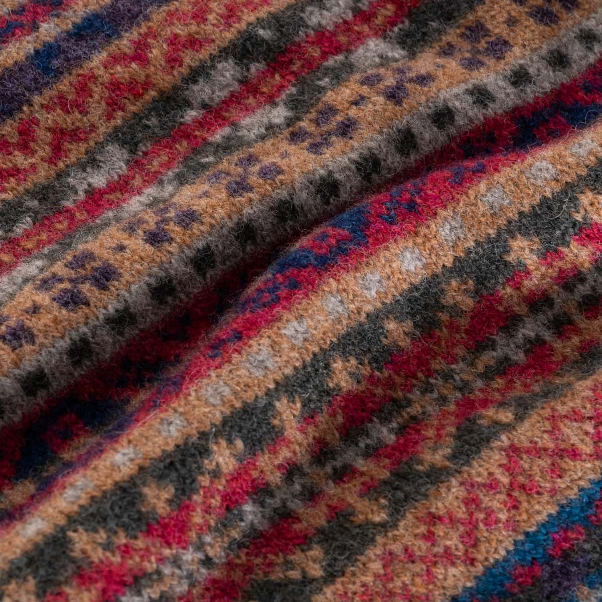 Fairisle Pullover aus Geelong-Wolle Rot