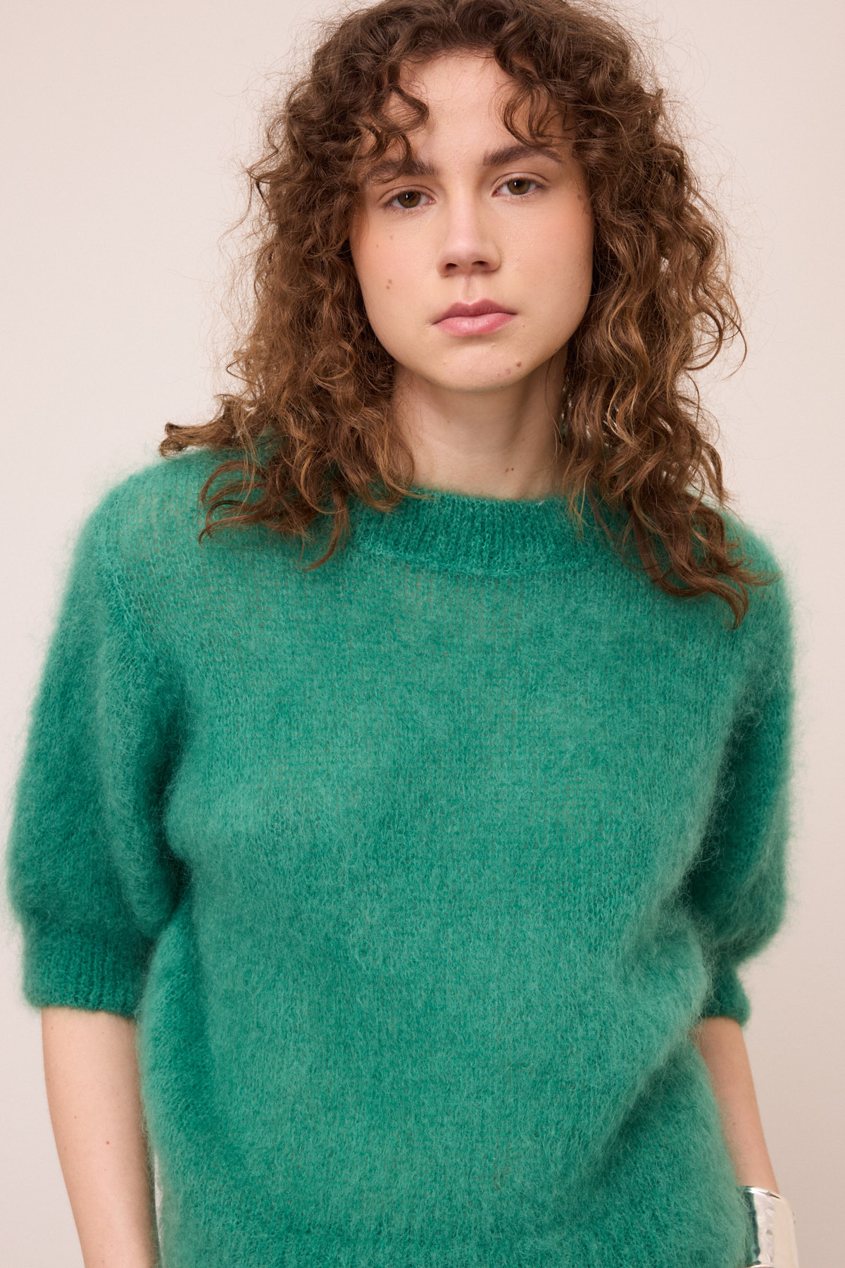 Strickpullover mit Halbarm