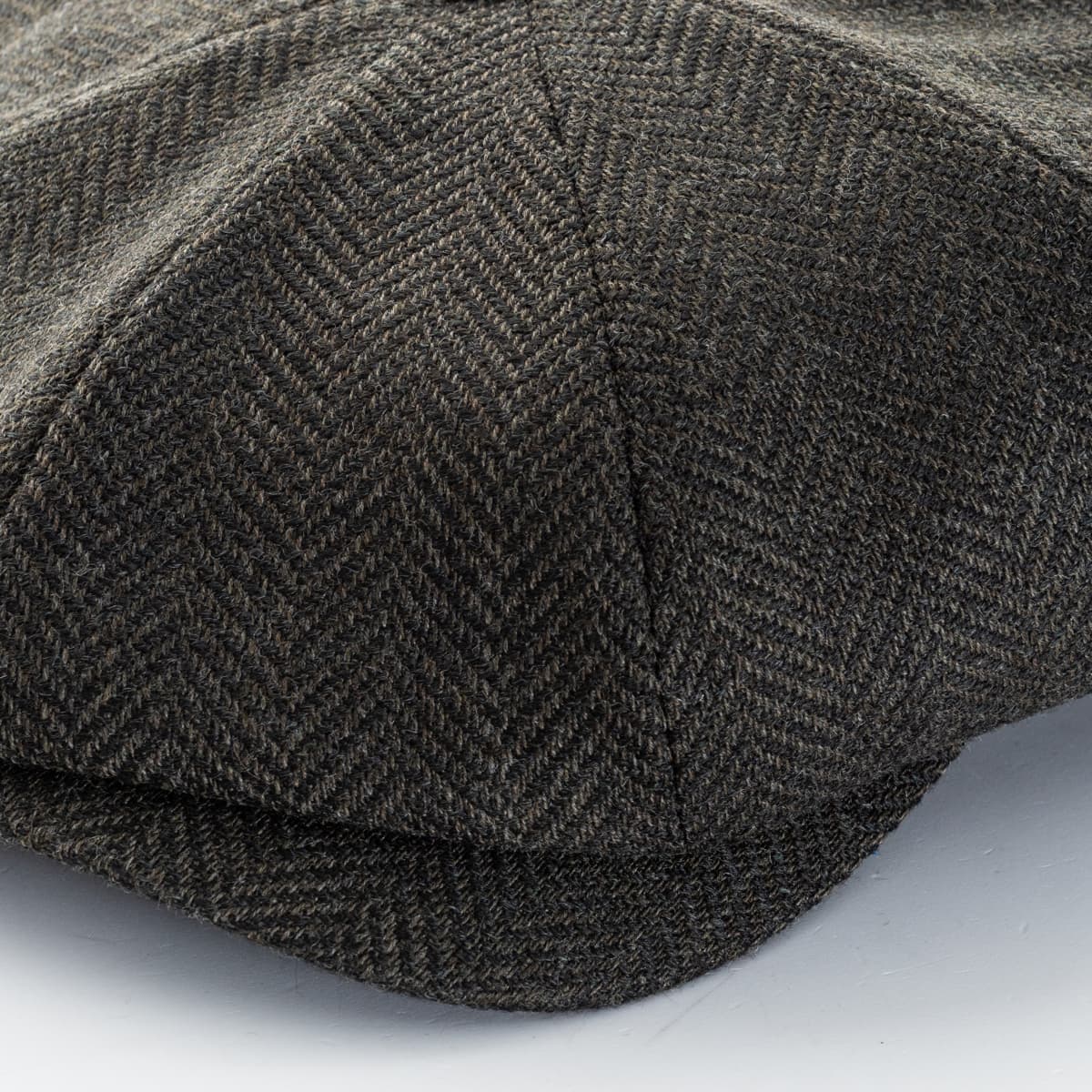 Newsboy Retro Cap Fischgrät Olive
