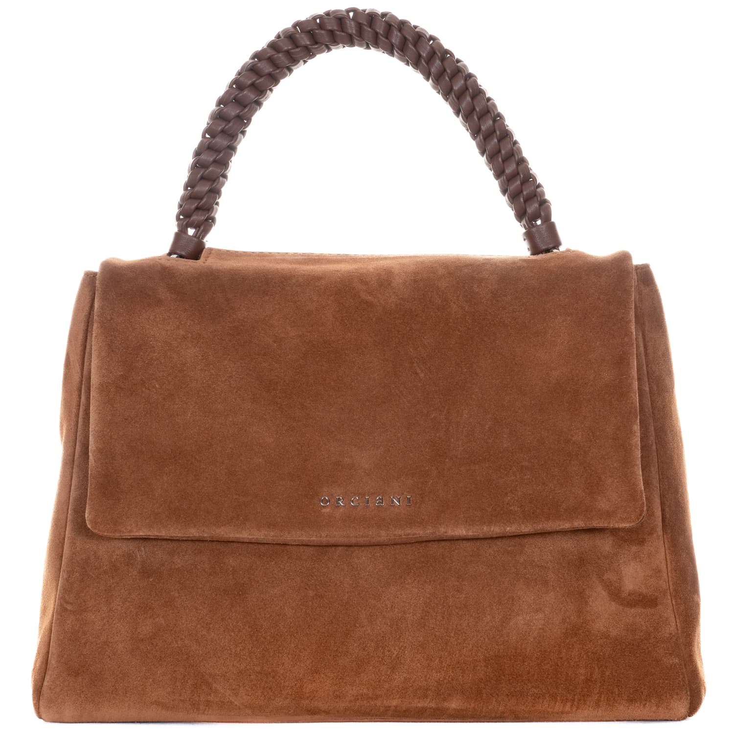 Handtasche Sveva Velourleder Hellbraun