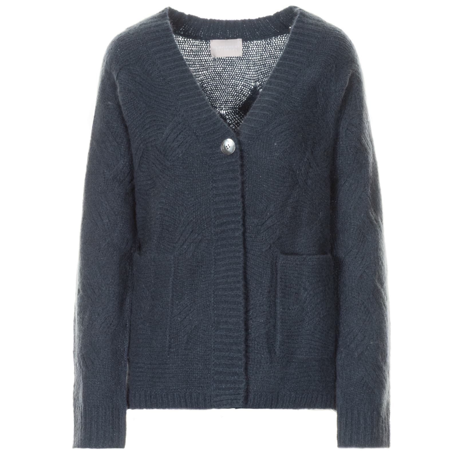 Kaschmir-Seide Strickjacke mit Glitzereffekt