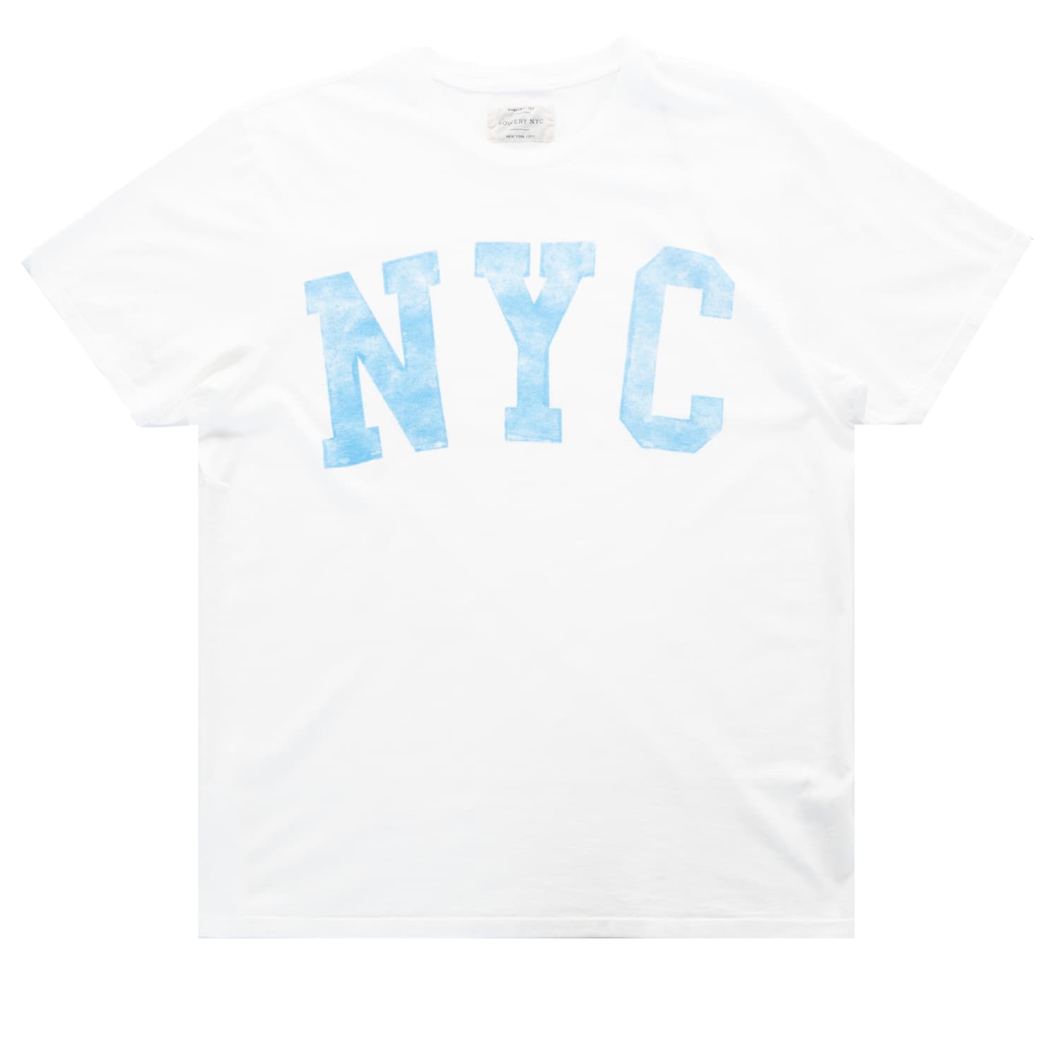 T-Shirt Slubcotton NYC Print Weiß