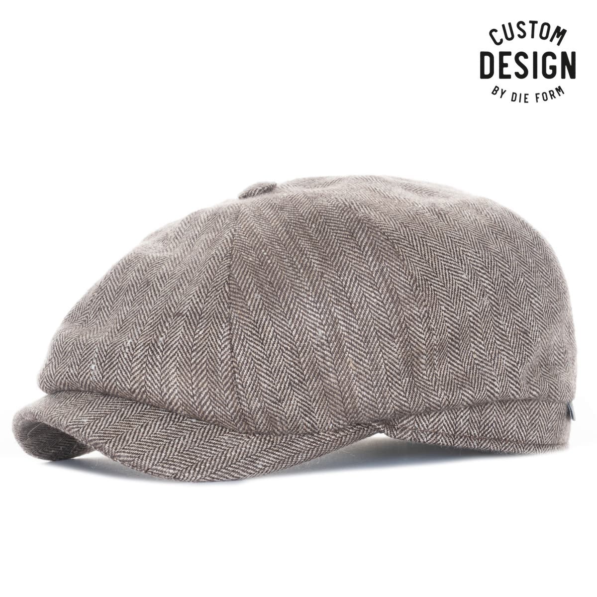 Newsboy Cap Magee Fischgrät Beige