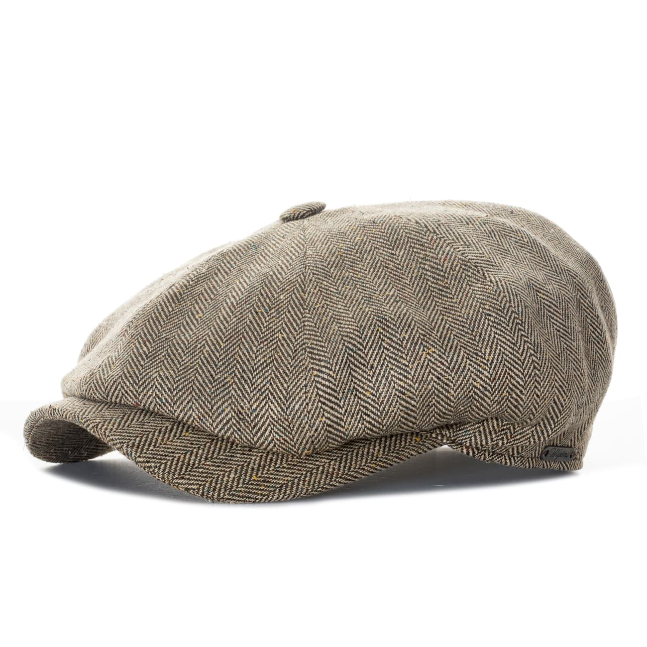 Newsboy Retro Cap Fischgrät Oliv