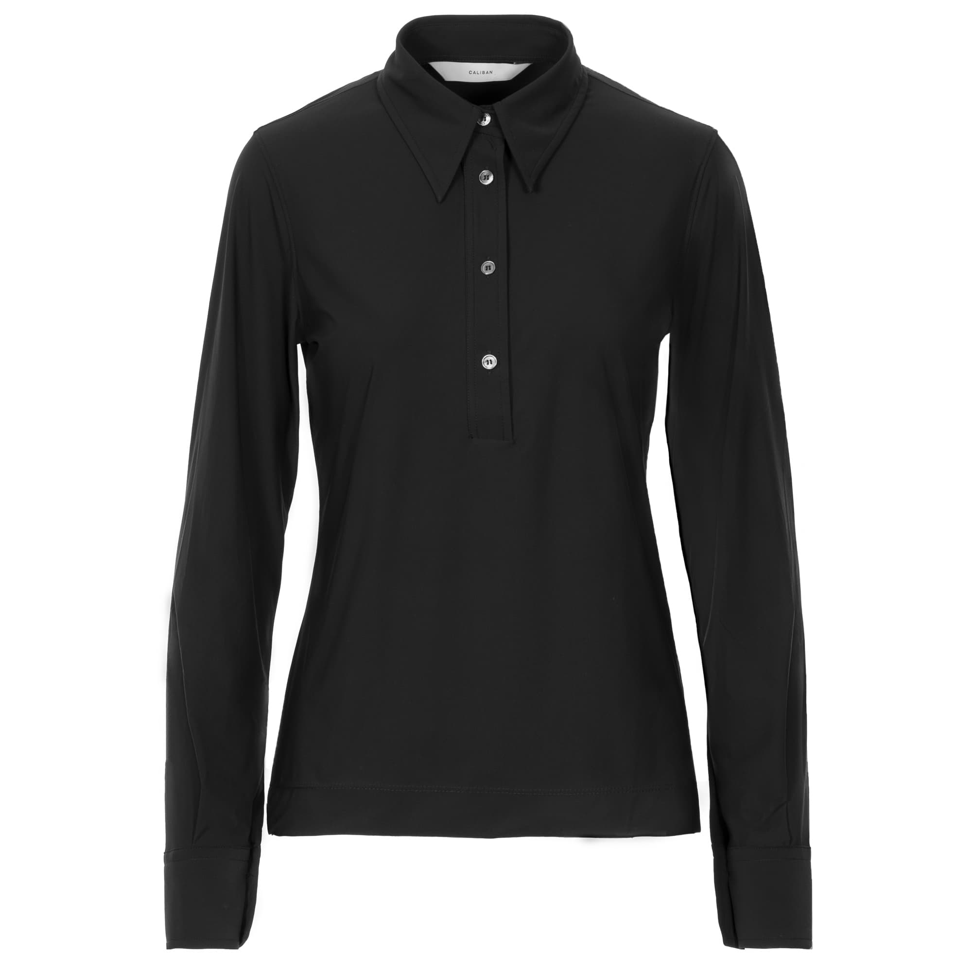 Polo-Bluse aus Stretch-Jersey