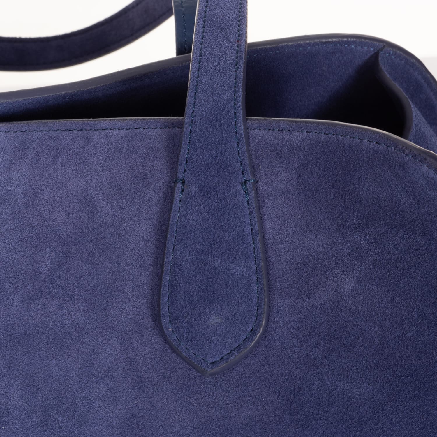 Shopper Handtasche aus Veloursleder