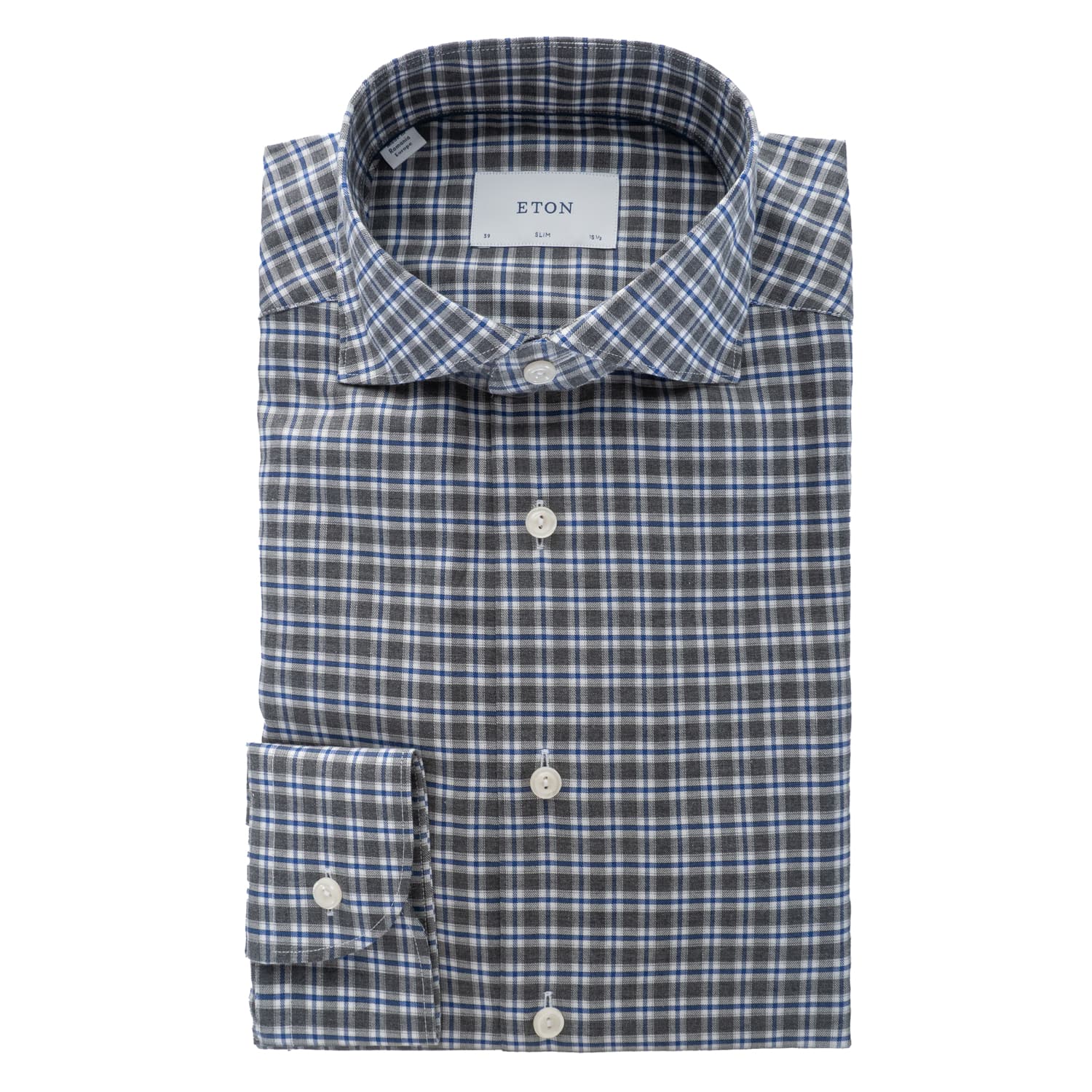 Kariertes Flanellhemd Slim Fit