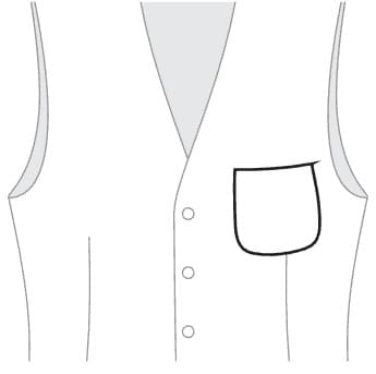 eine aufgesetzte Tasche