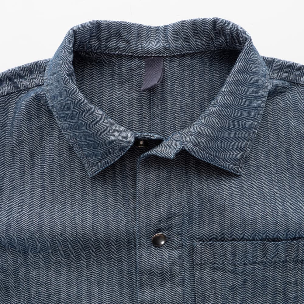 Shacket Baumwolle Herringbone