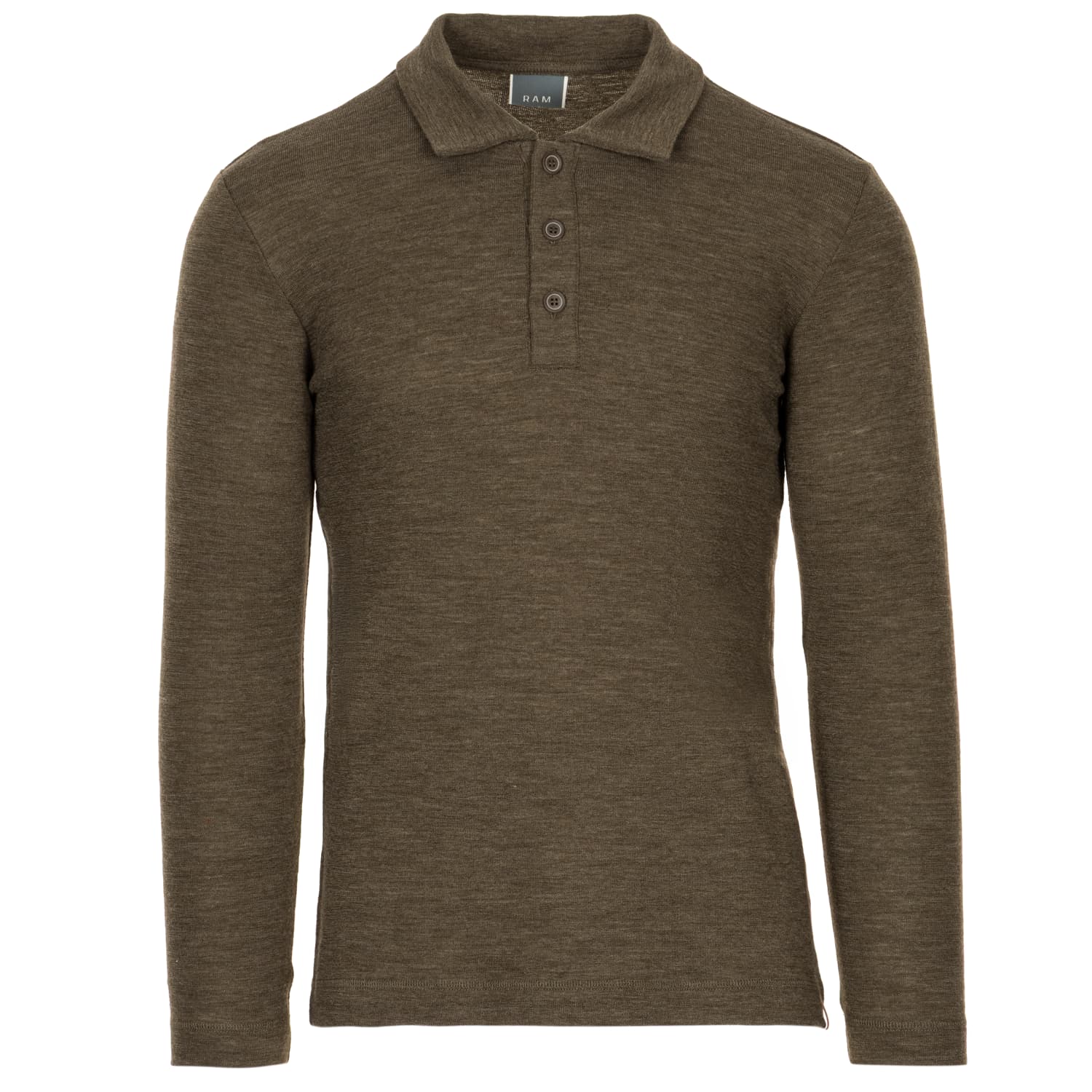 Polo Sweater 4072 aus Merinowolle Olive
