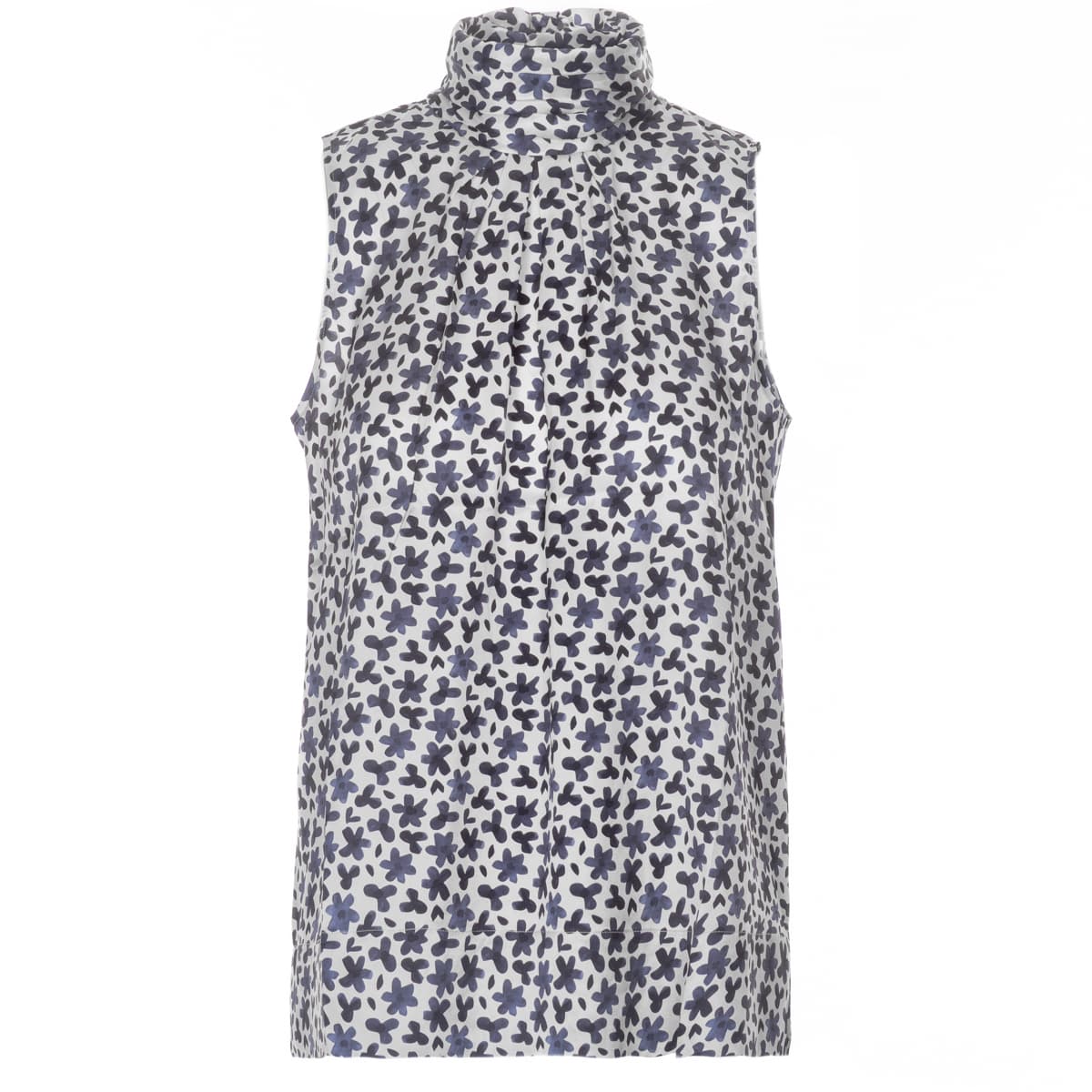 Seidenbluse mit Blumenmuster