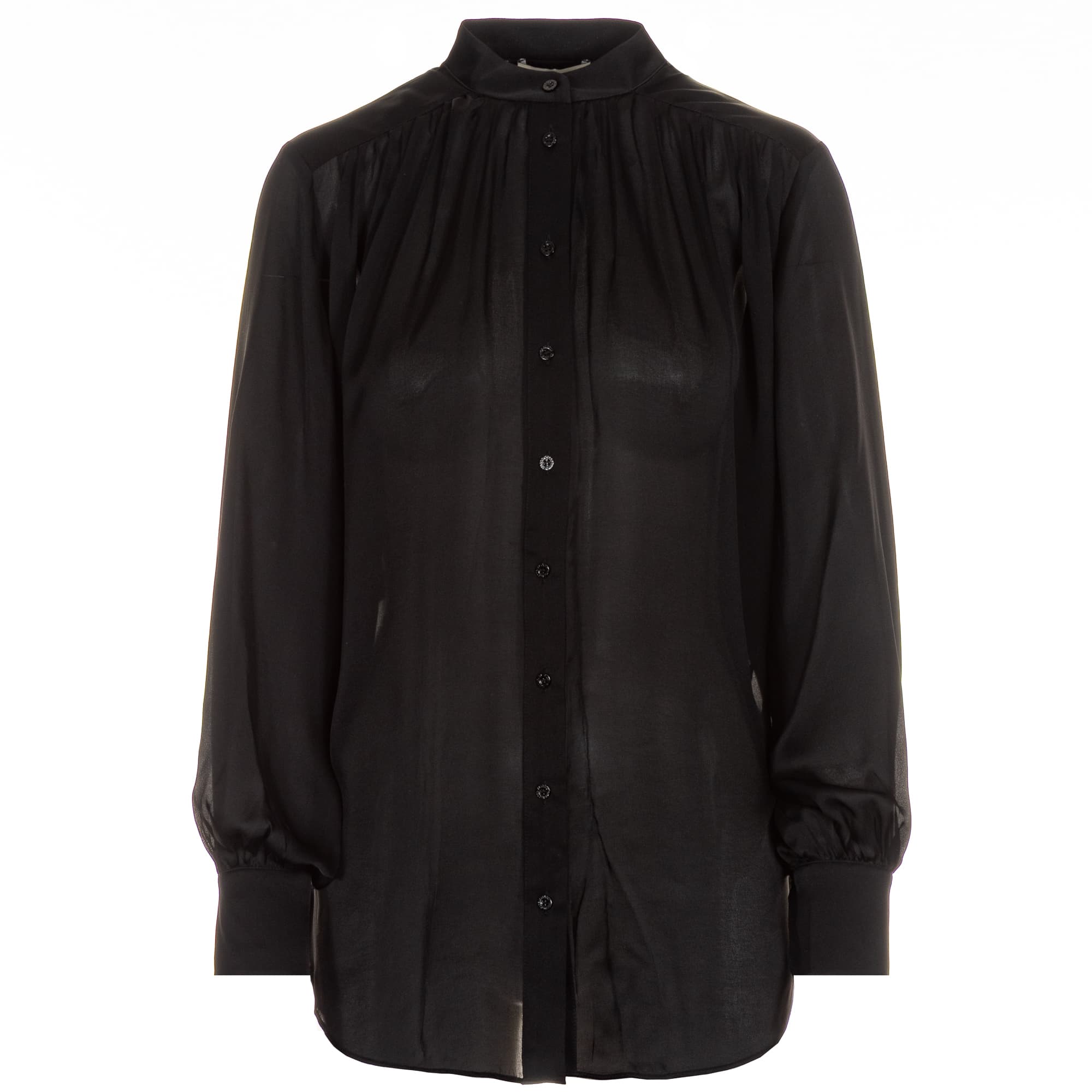 Seidenbluse Schwarz 3418