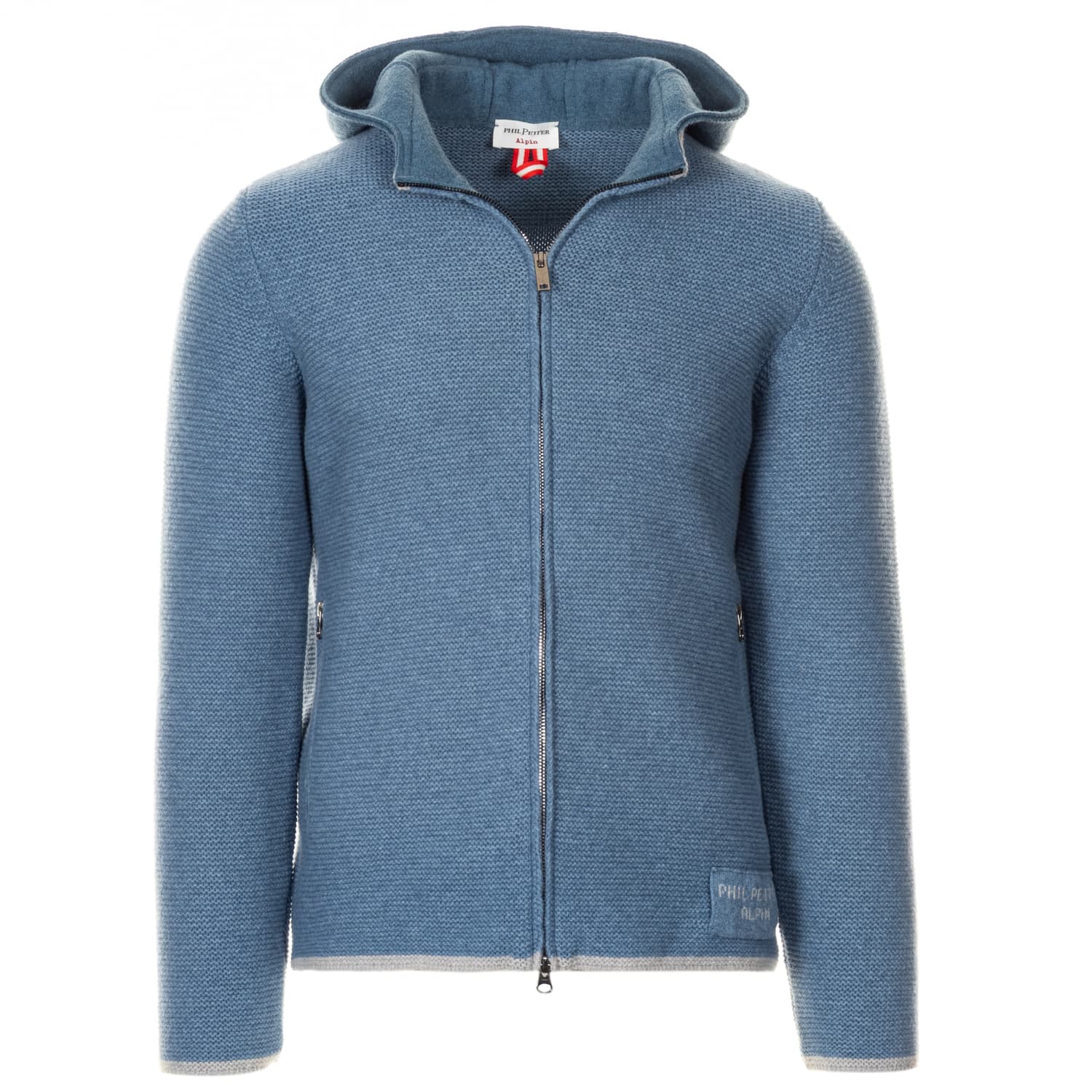 Kapuzen-Strickjacke aus Lambswool