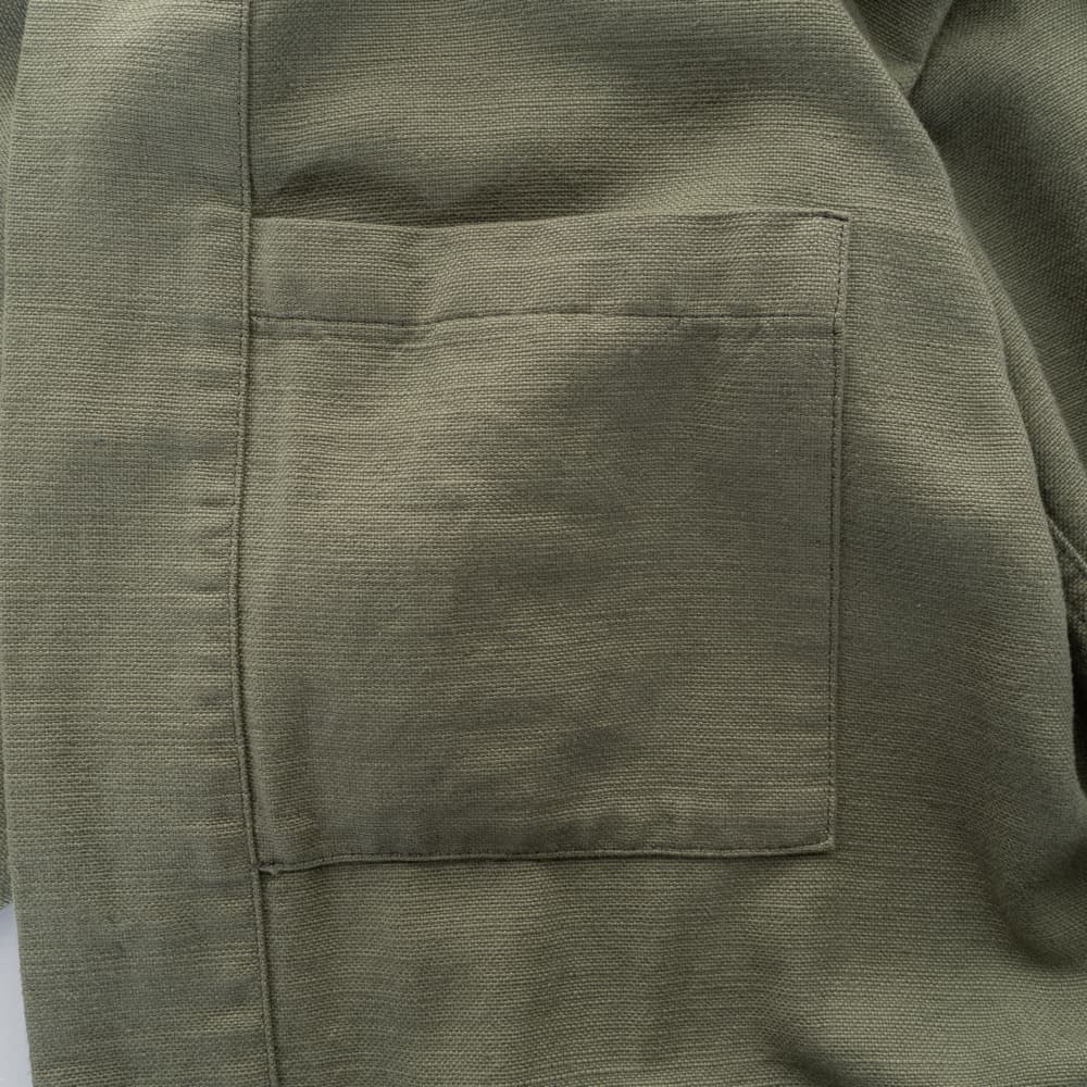 Shacket Baumwolle-Leinen Khaki