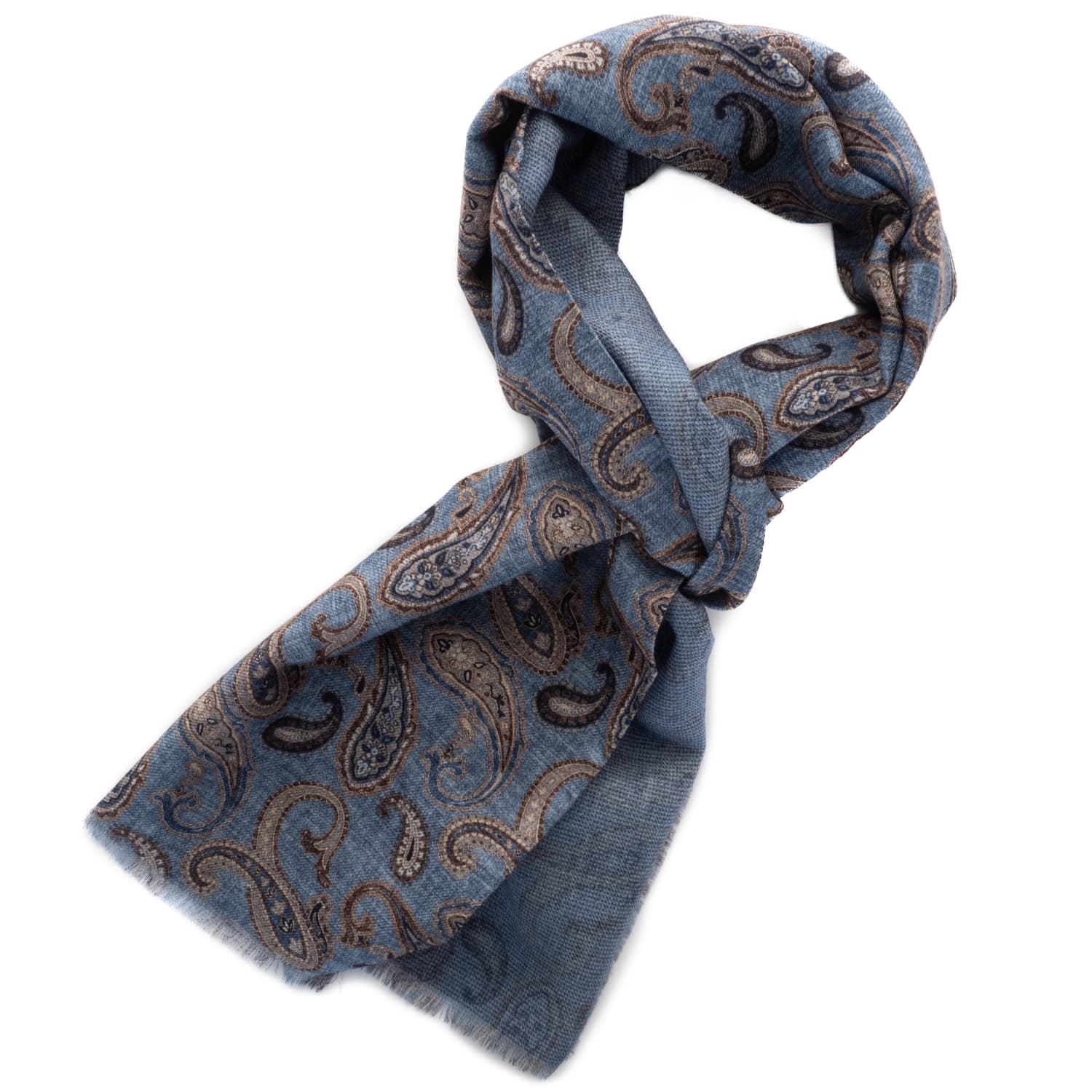 Schal Wolle Paisley Meliert