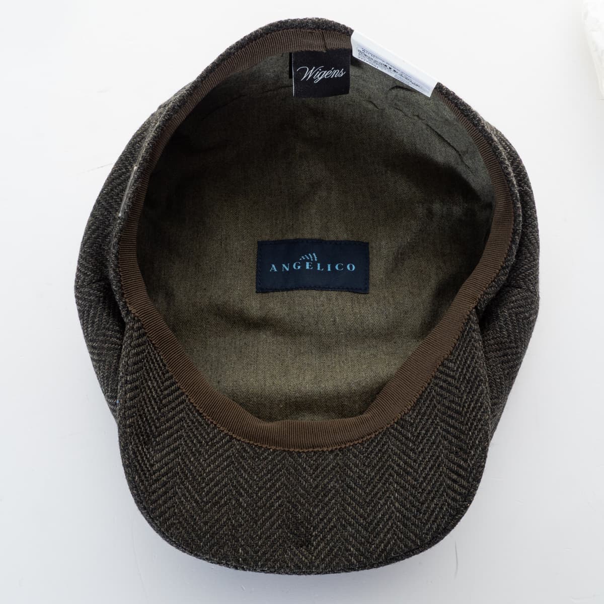 Newsboy Retro Cap Fischgrät Olive