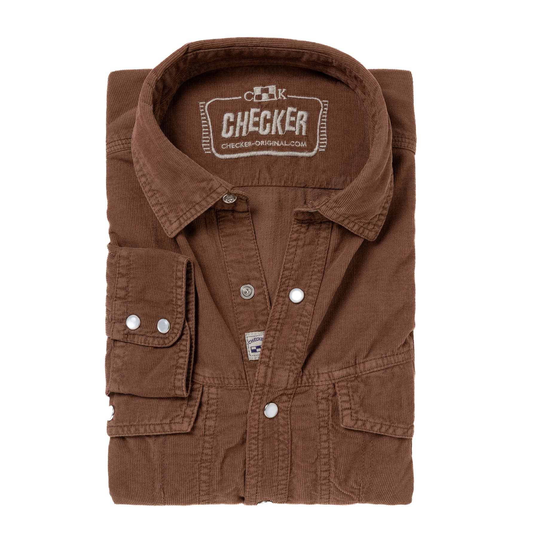 Cordhemd Dynasty Brown Checker-Cordhemd-Brown-1 (1 von 3)