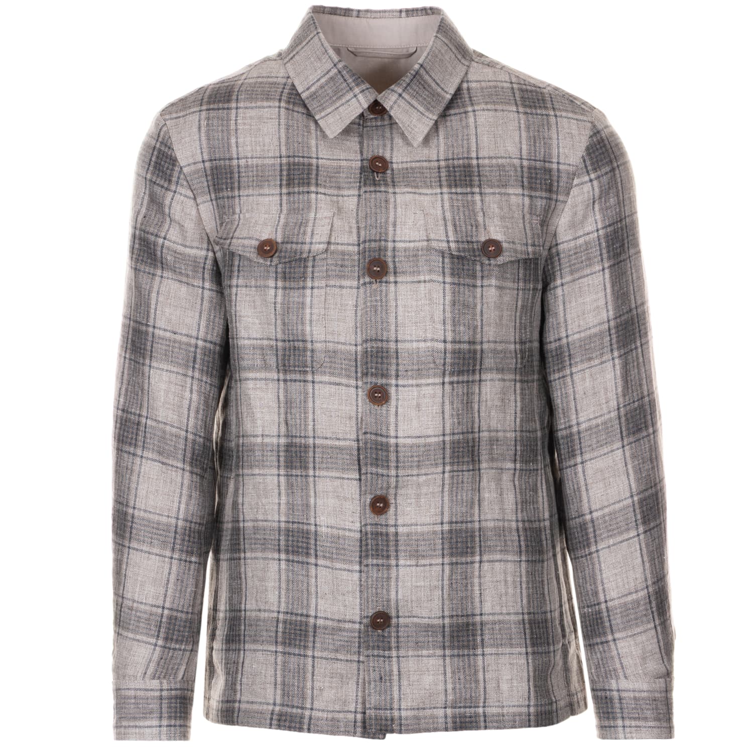 Overshirt Brian Leinen Beige