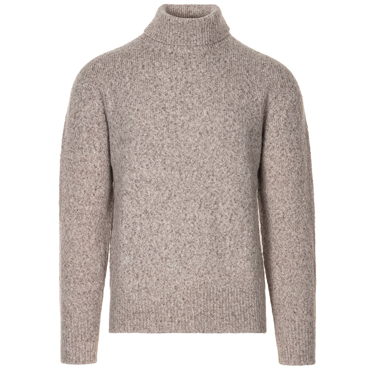 Tweed Rollkragenpullover Natur