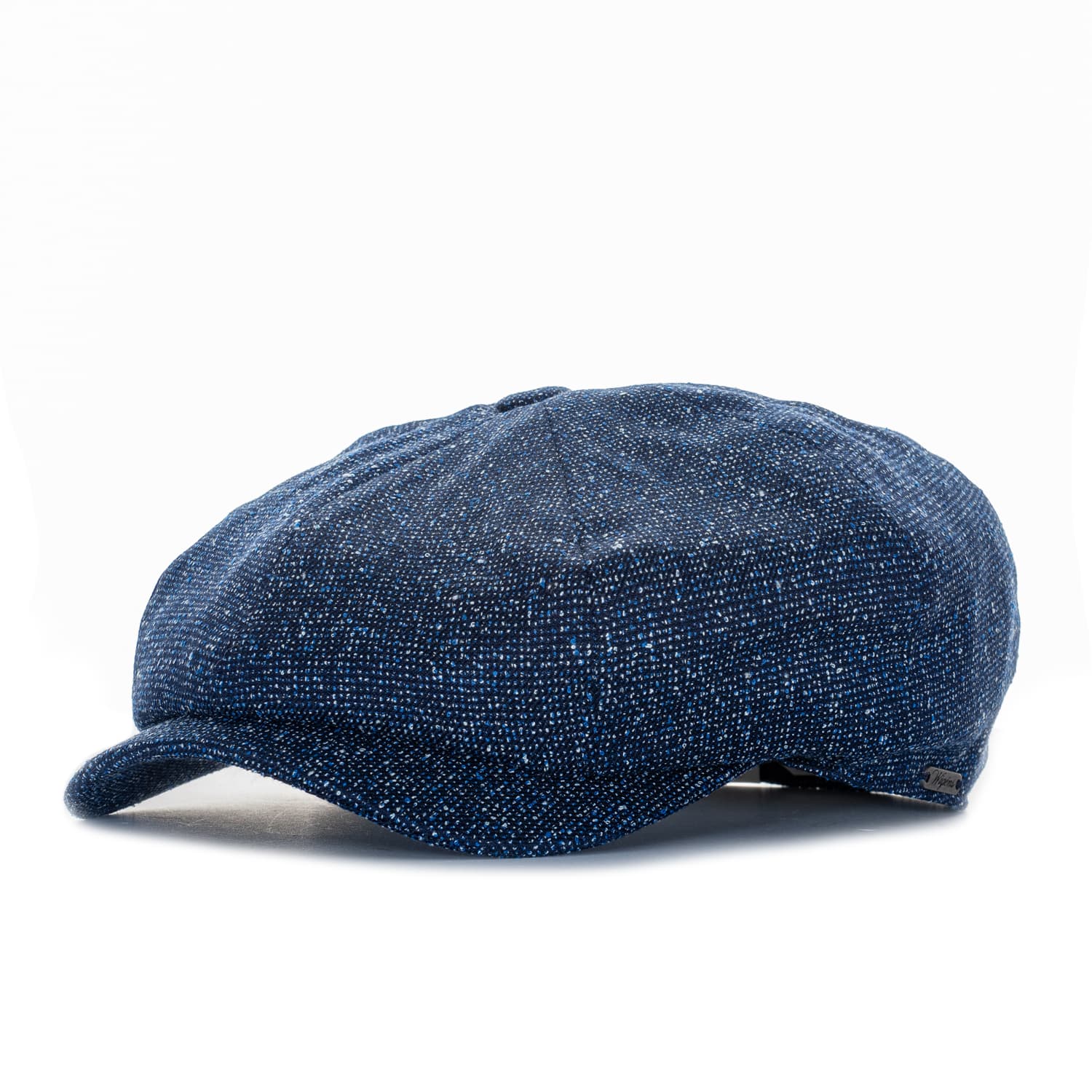 Newsboy Retro Cap Salt n Pepper Blau