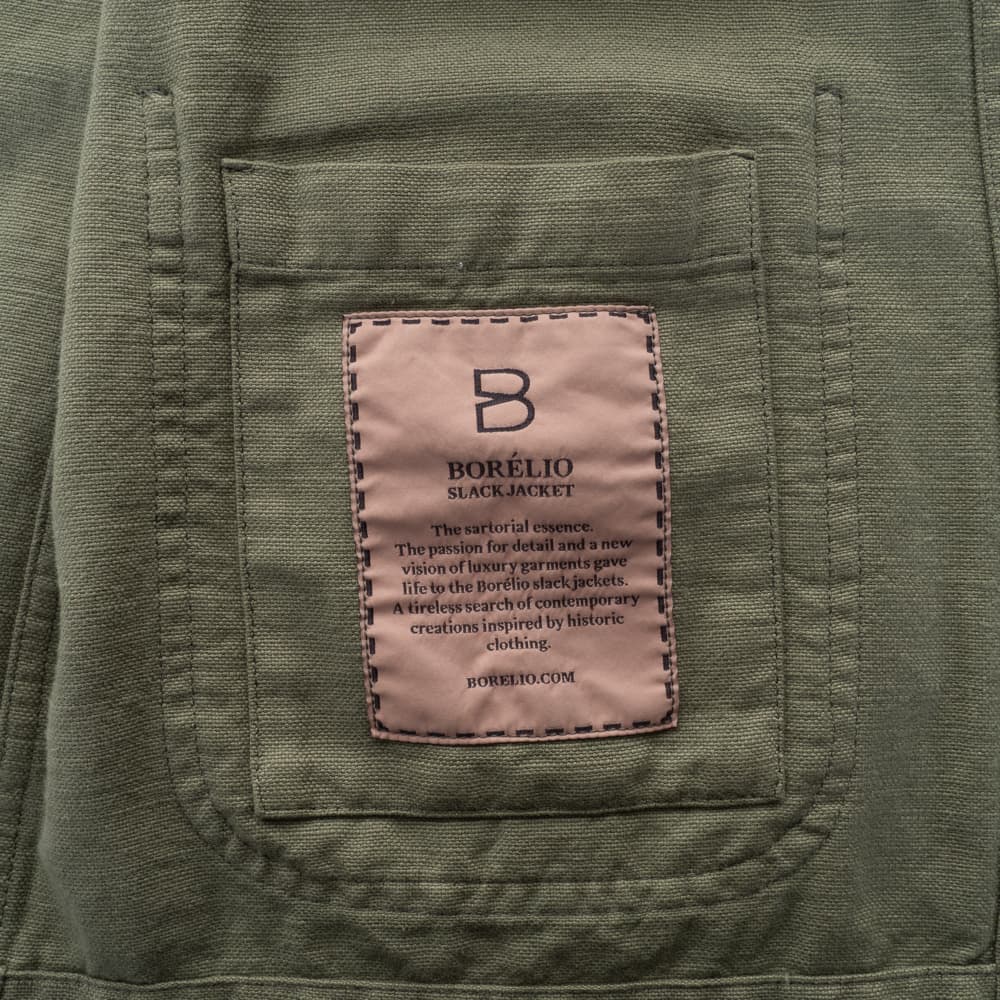 Shacket Baumwolle-Leinen Khaki