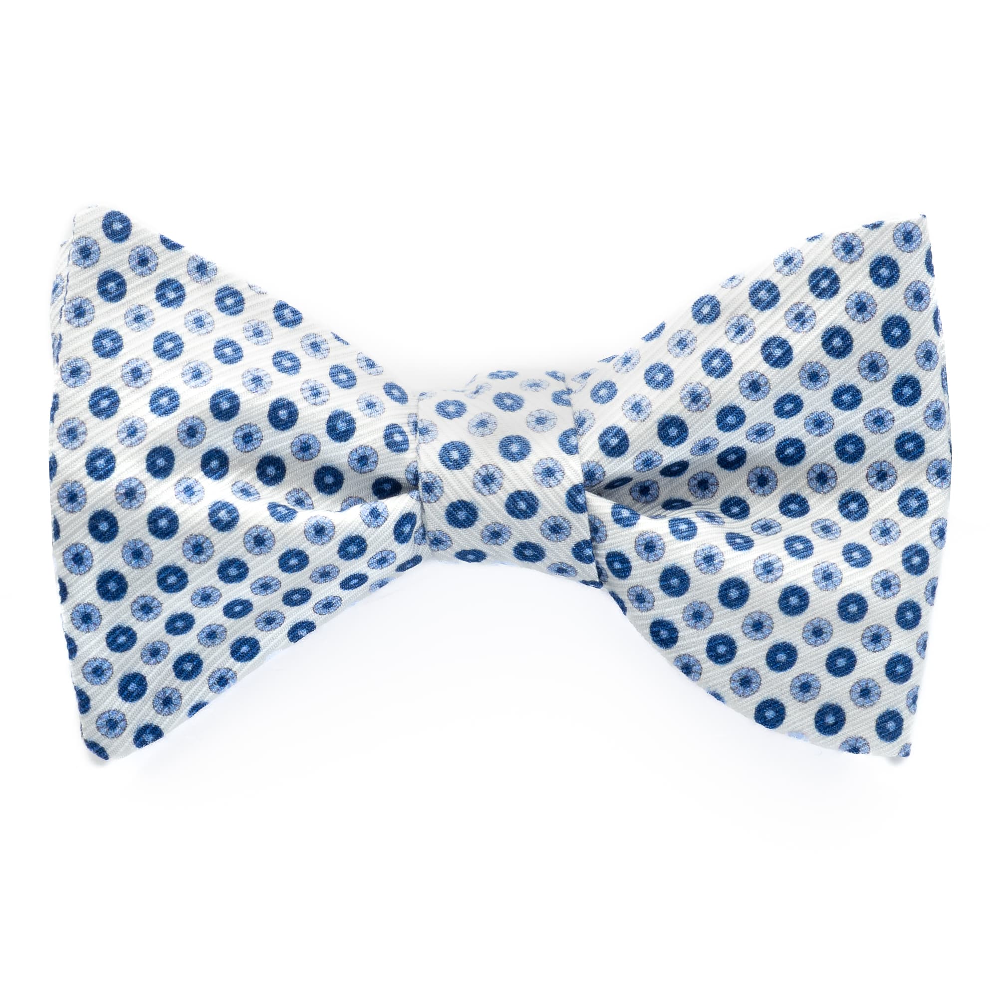 Schleife Dotflower Blau-Weiß