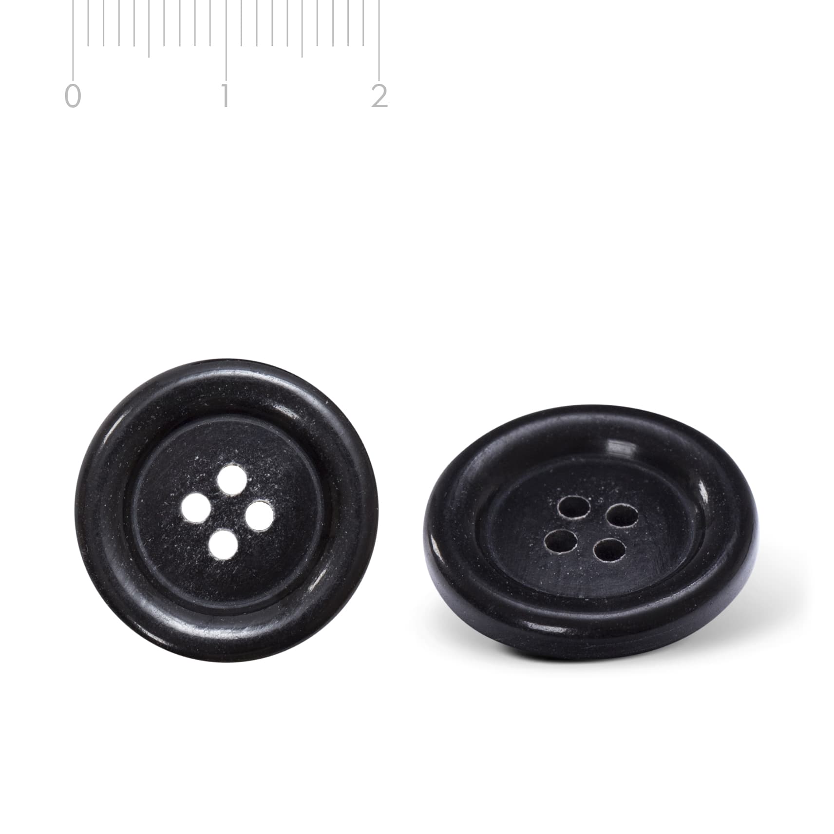 Hornknopf dunkelbraun B17