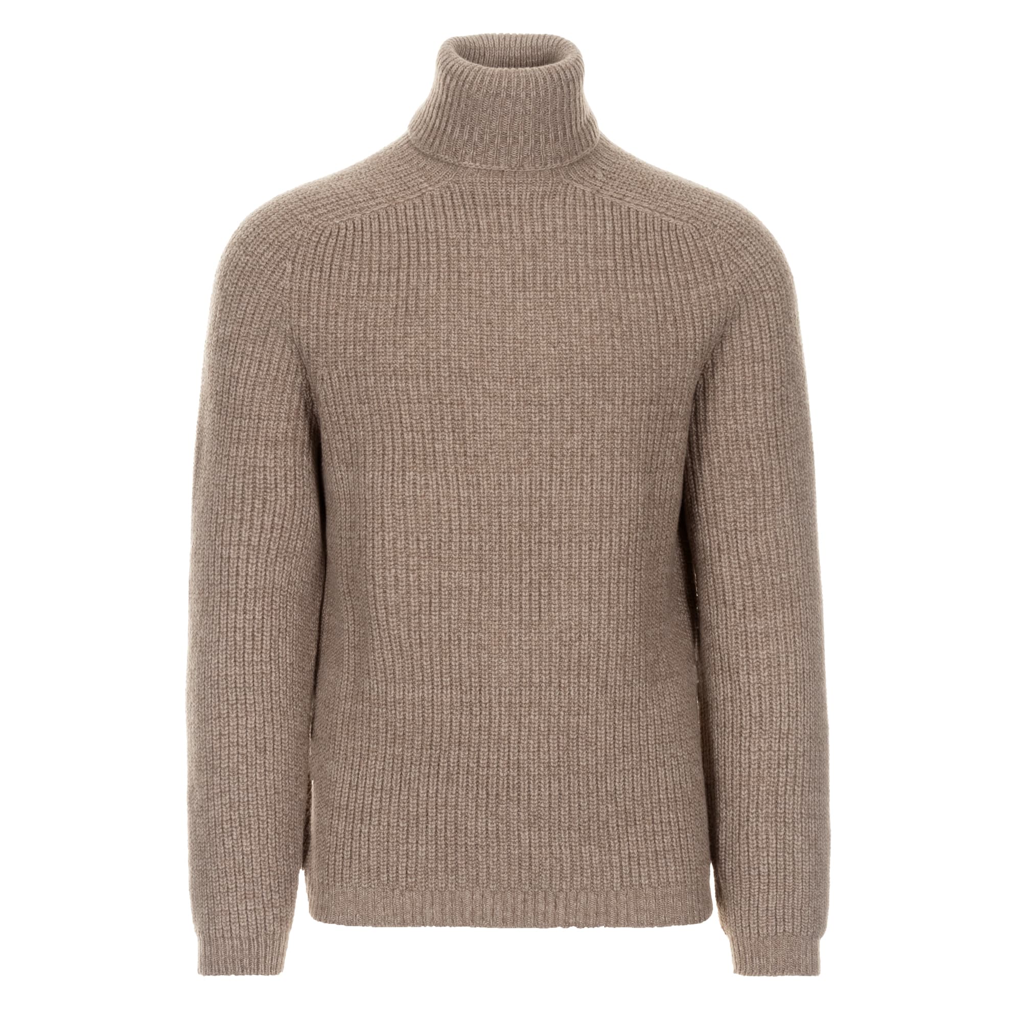 Rollkragenpullover Perlfang Beige