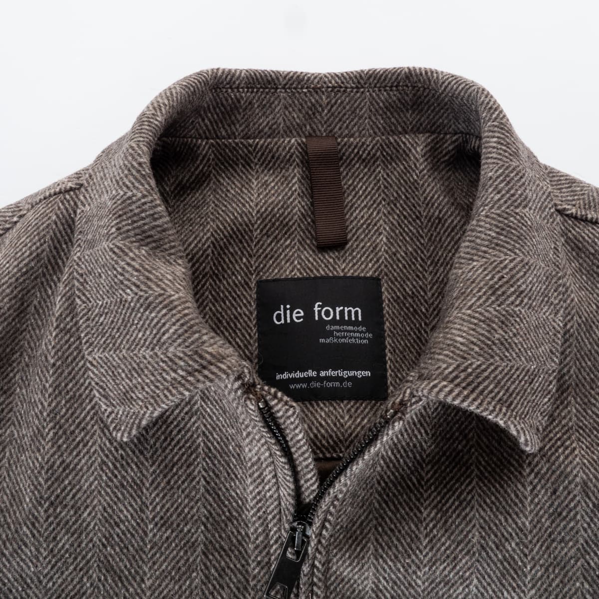 Blouson Fischgrät Braun