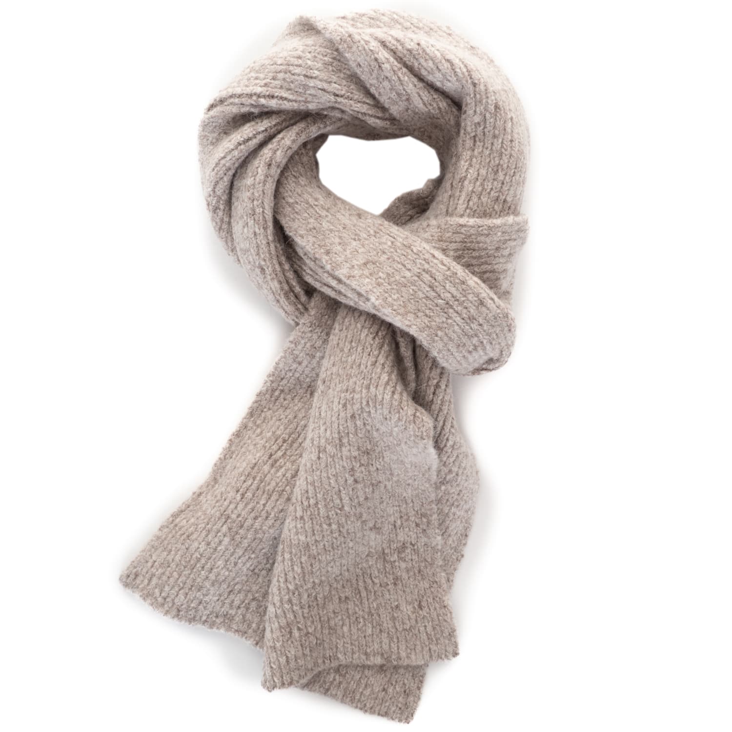 Tweed Schal Beige
