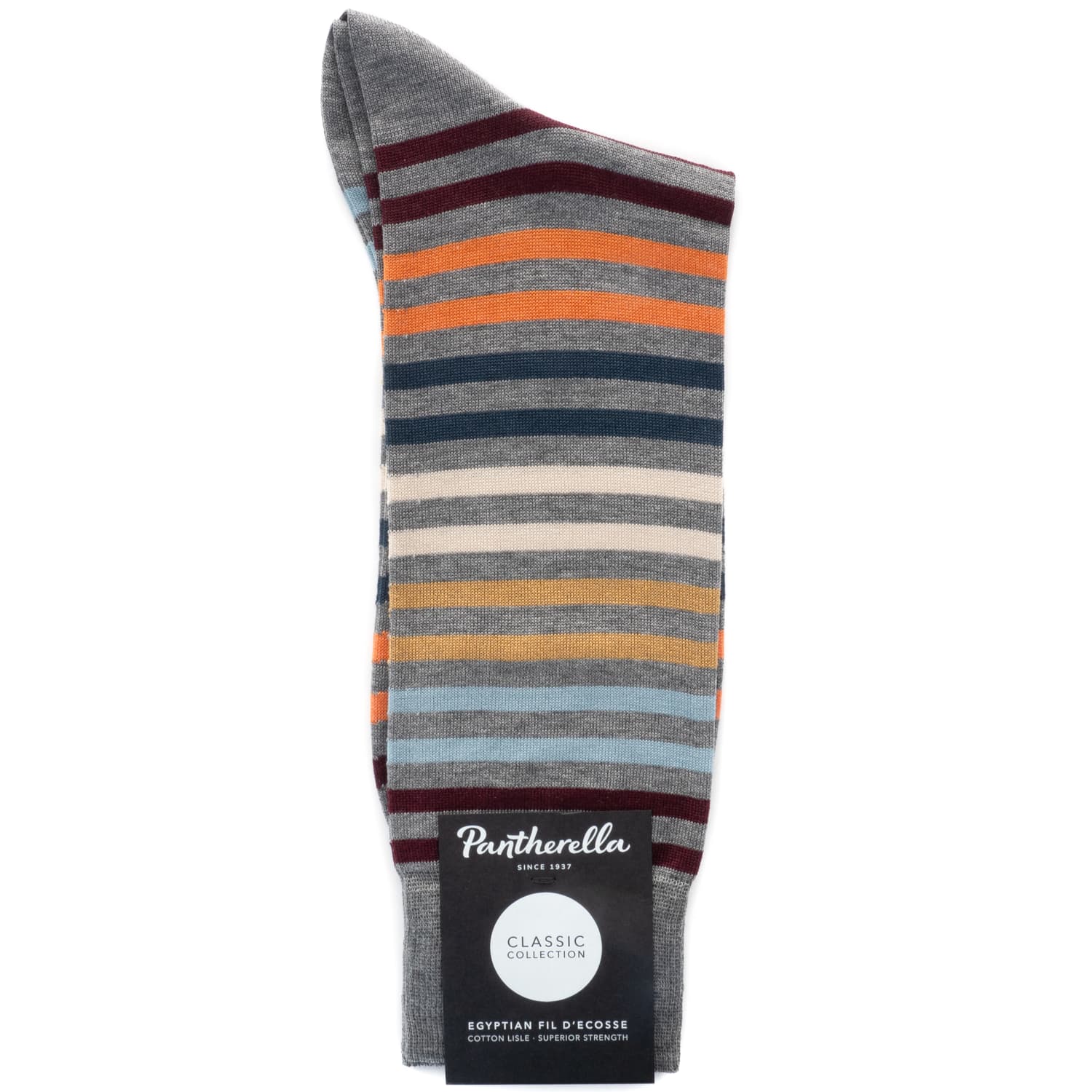 Socken Kilburn Hellgrau Gestreift