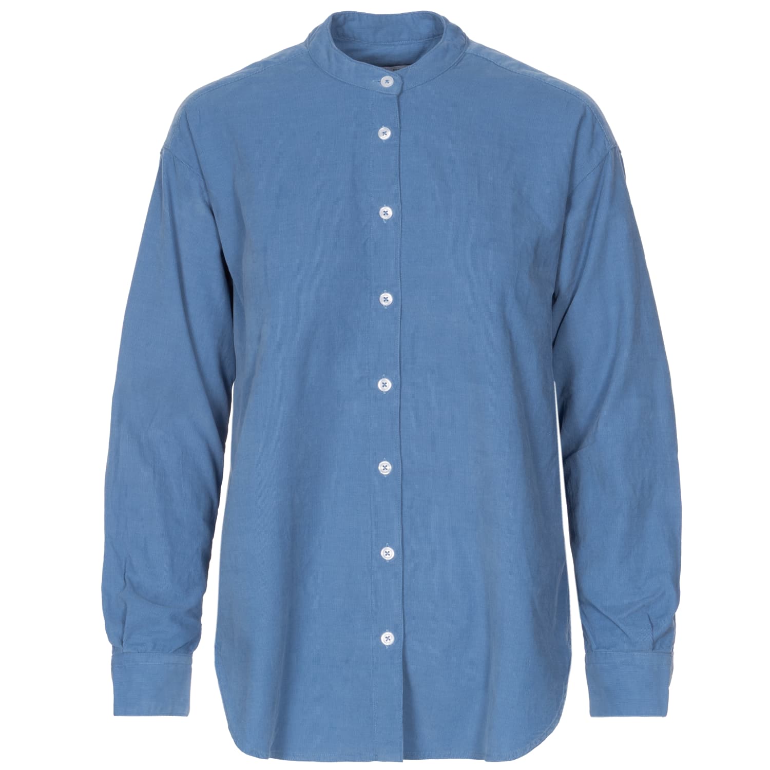 Feincordbluse mit Stehkragen