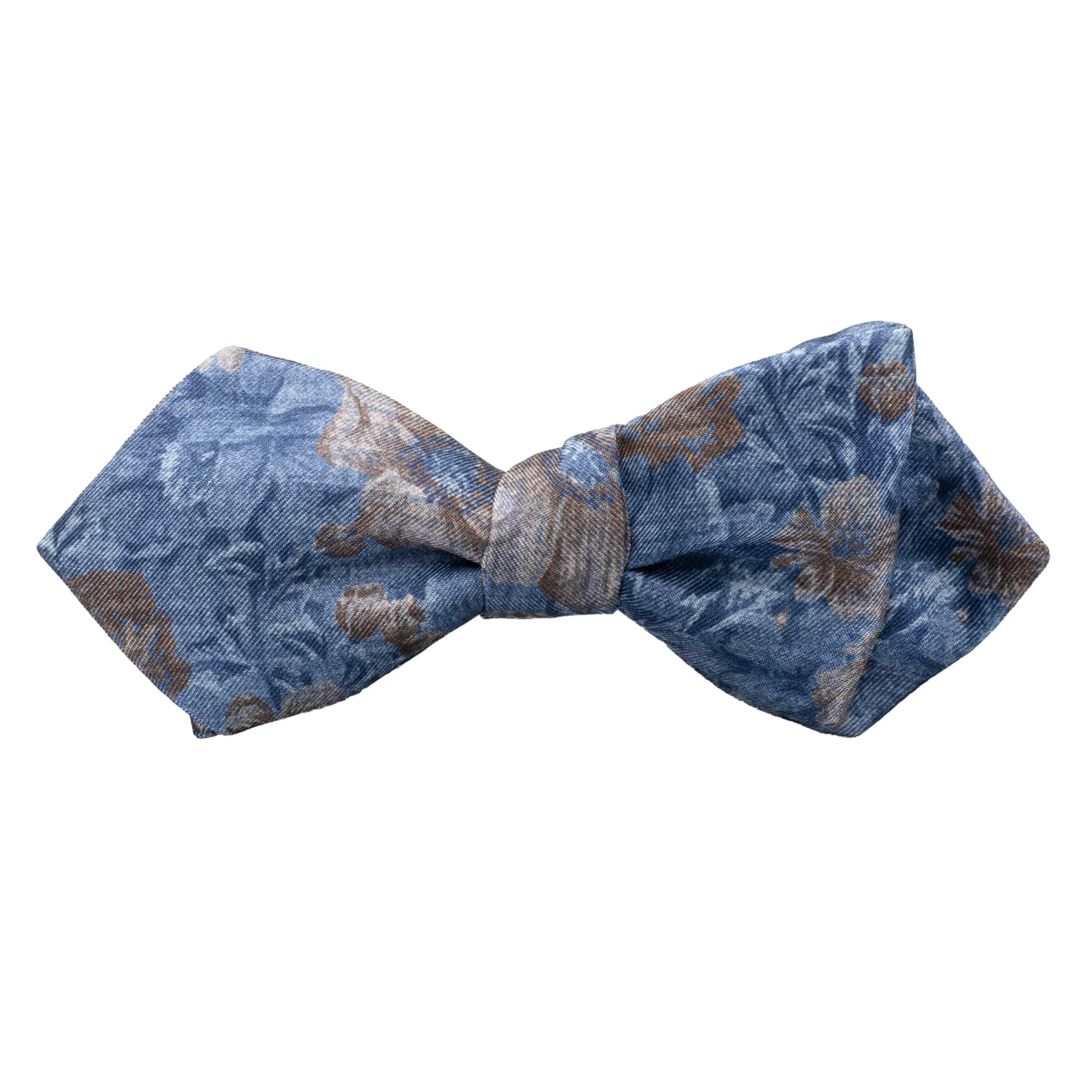 Schleife Seide Geblümt Blau