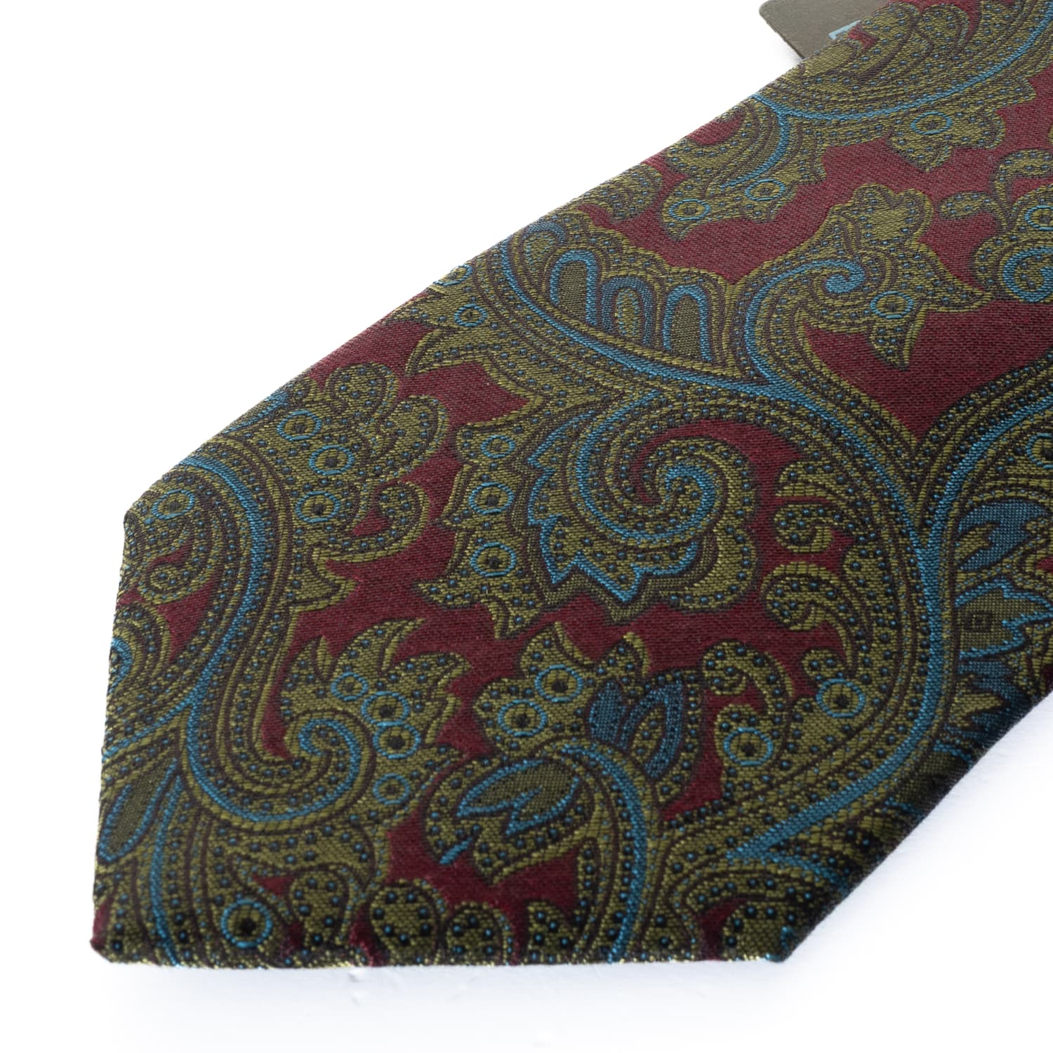 Seidenkrawatte Albert Paisley Bordeaux