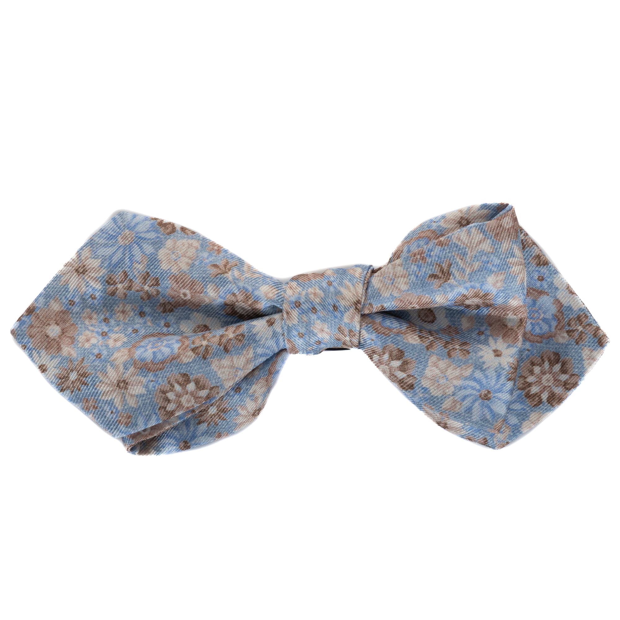 Schleife Seide Floral Hellblau