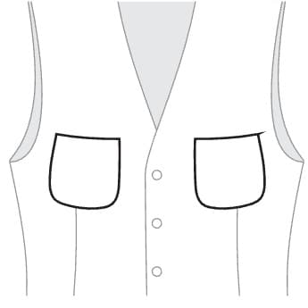 zwei aufgesetzte Taschen