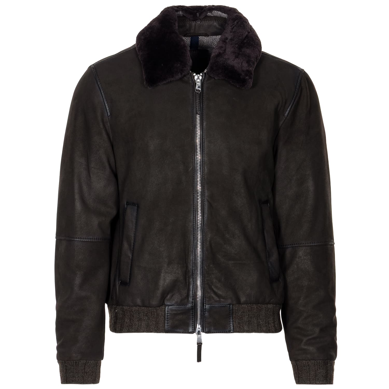 Lederjacke Noho Shearling Lammvelour