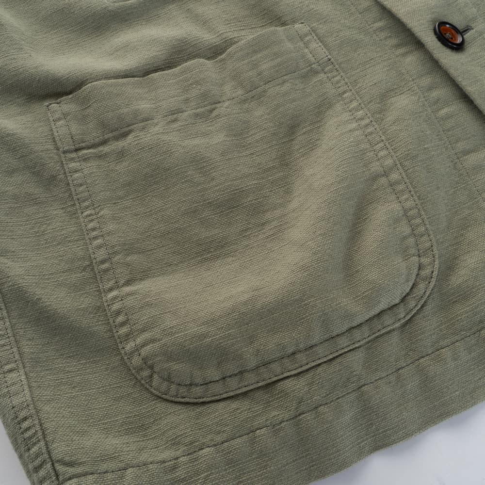 Shacket Baumwolle-Leinen Khaki