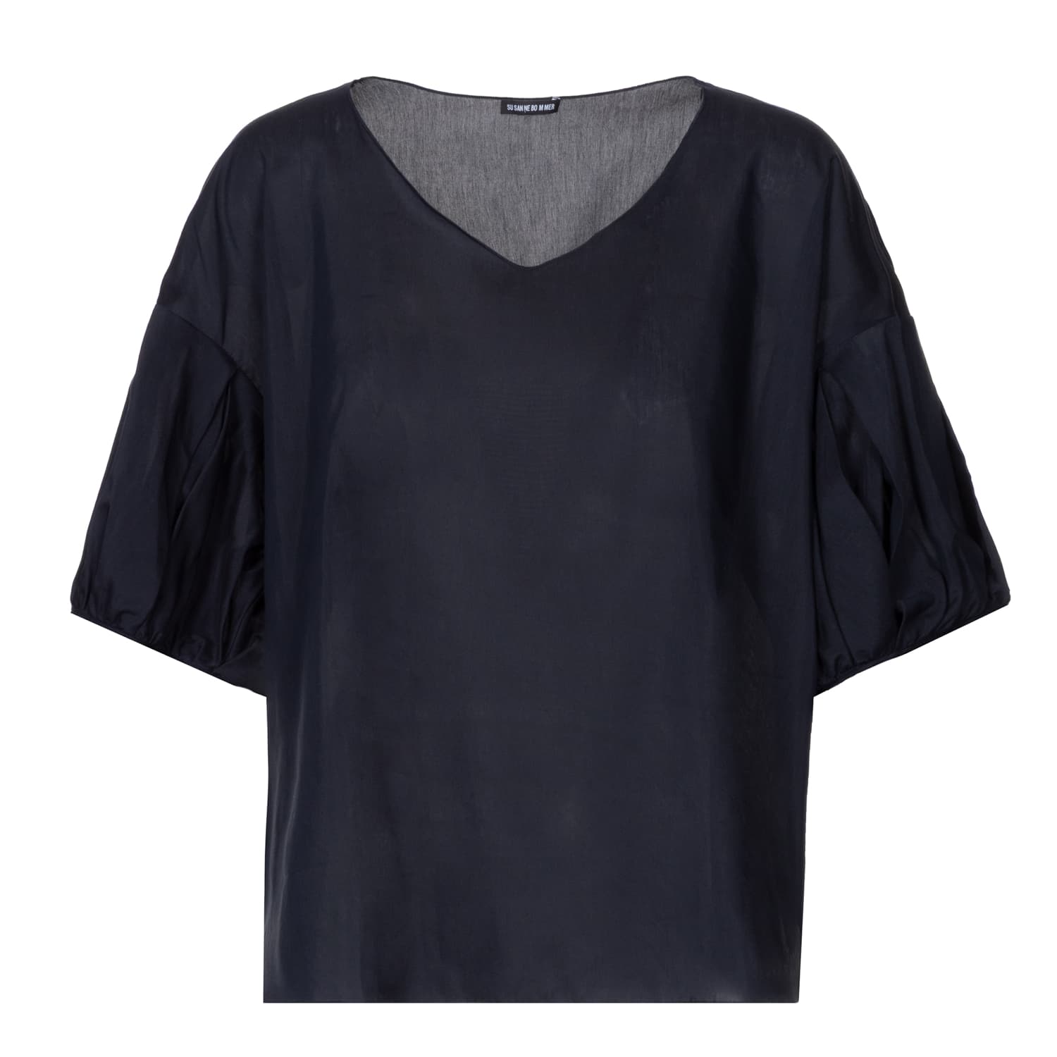 Schlupfbluse aus Baumwolle-Seide