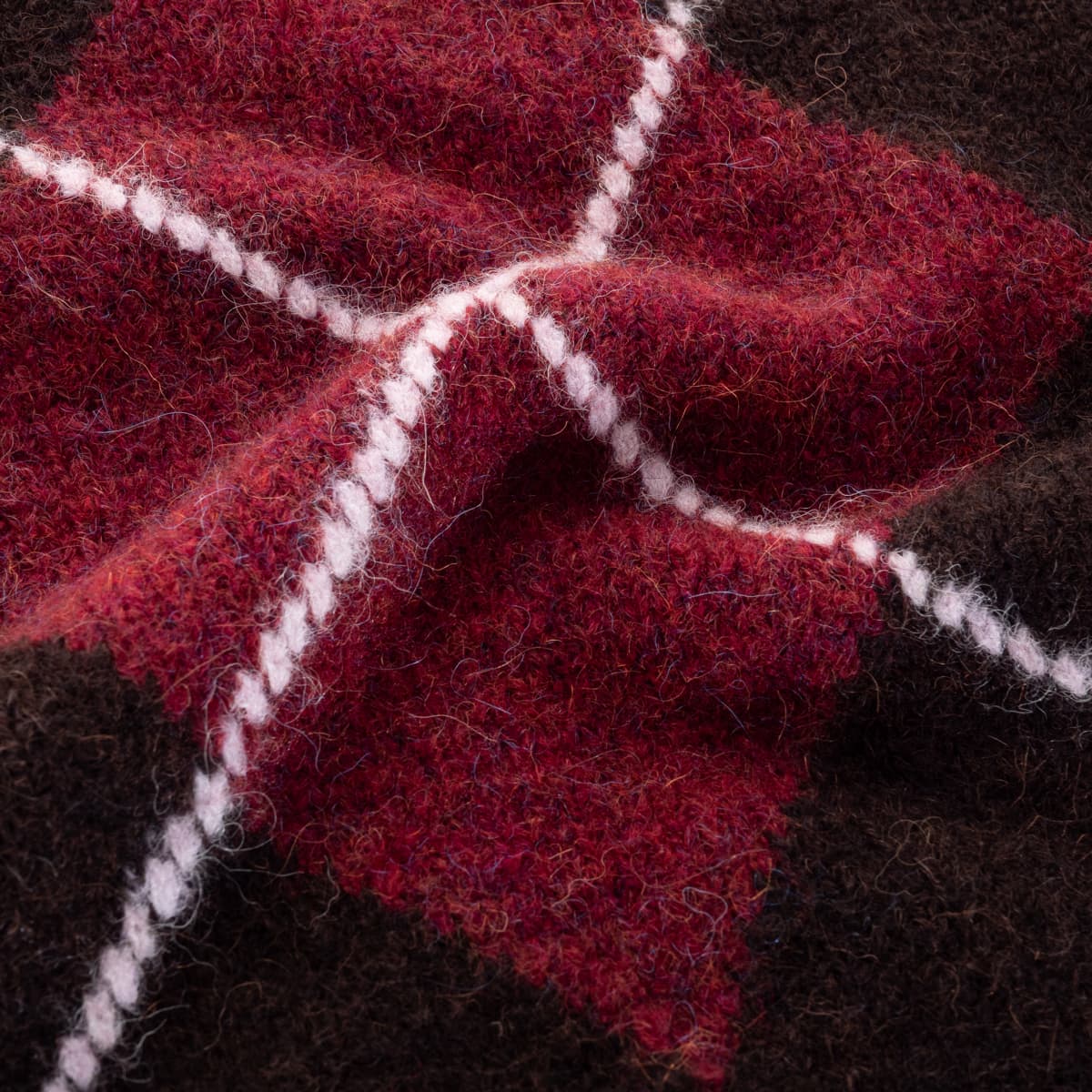Alpaka-Mix Pullover mit Argyle-Muster
