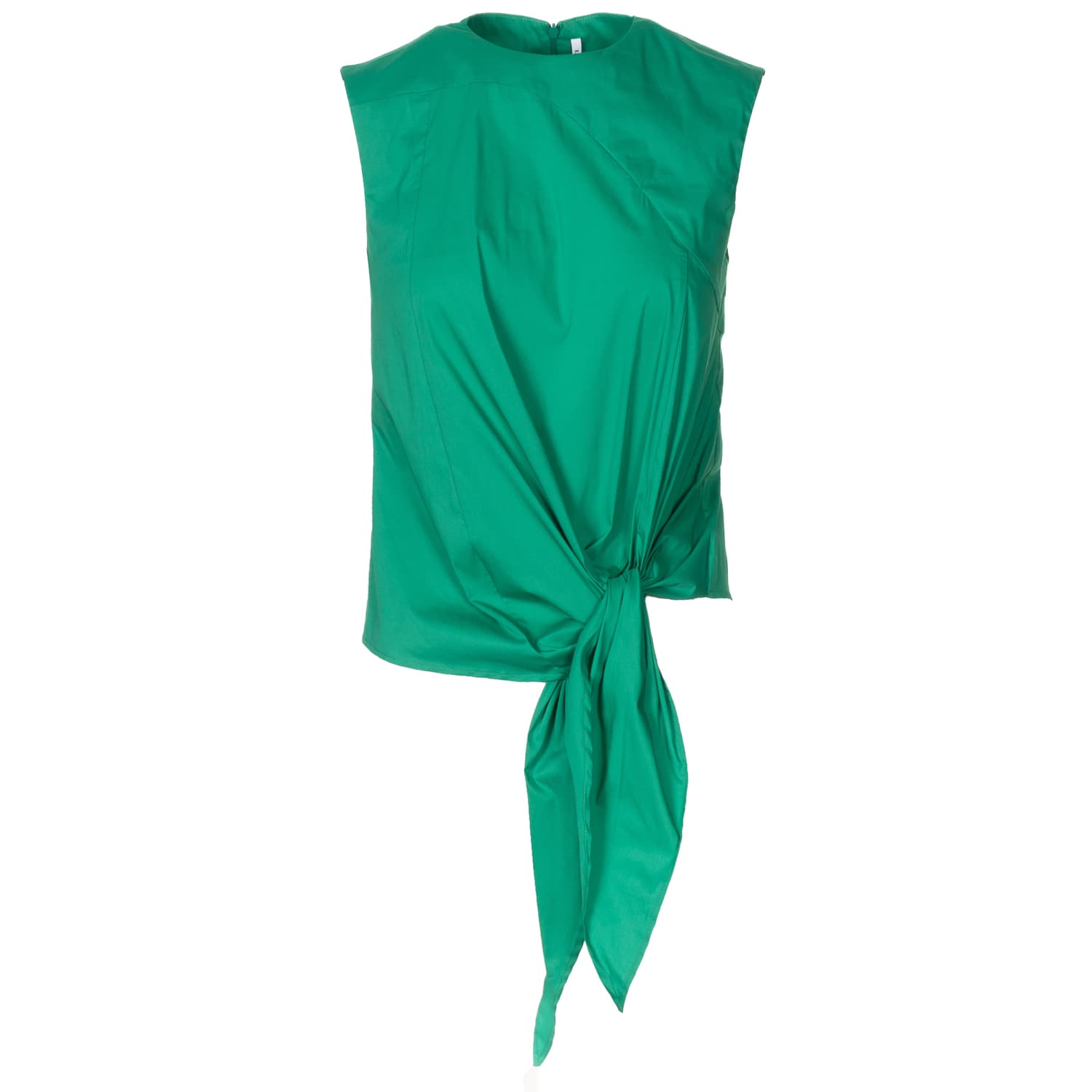 Ärmellose Bluse mit Knoten-Design