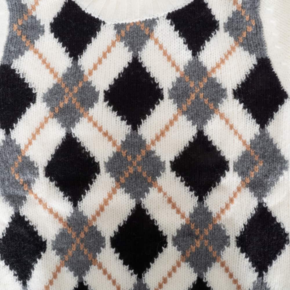Kurzarm Strickpullover Wolle-Kaschmir