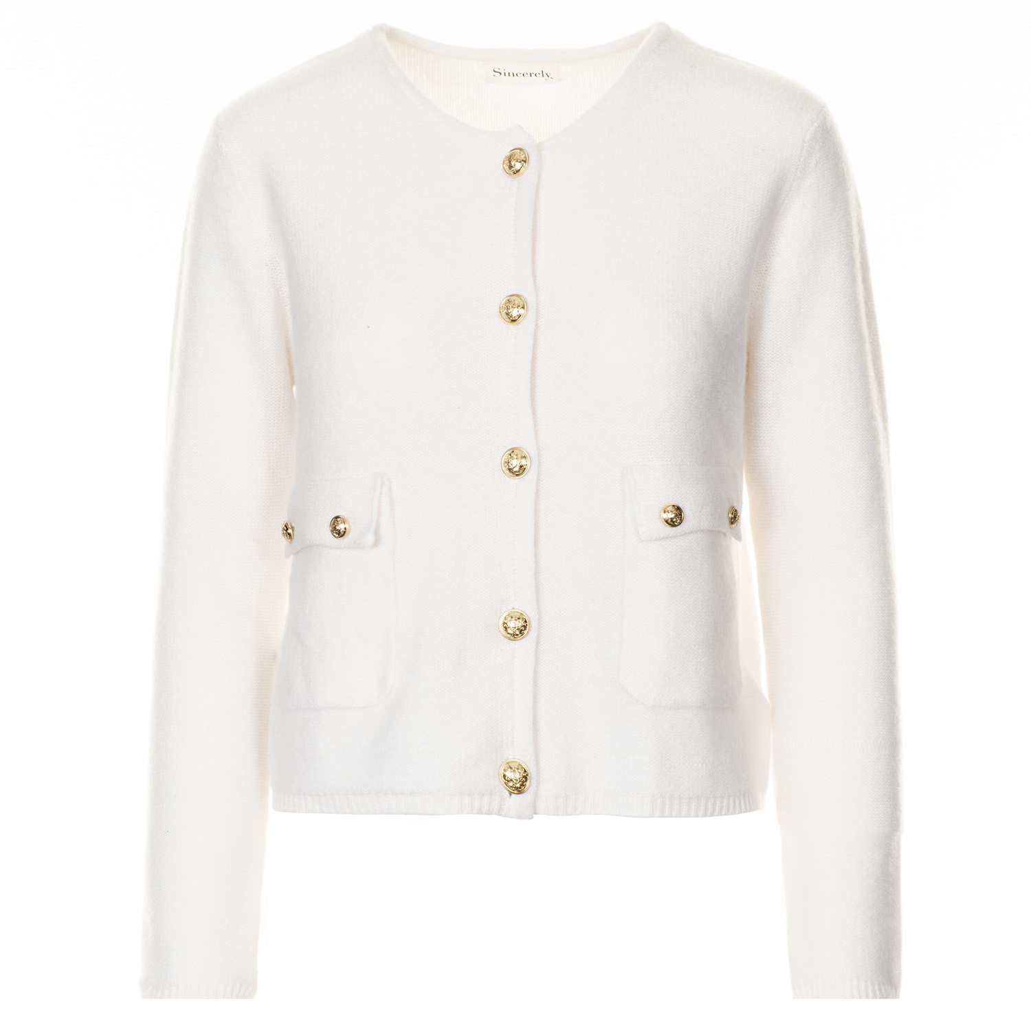 Strickjacke aus Wolle mit Kaschmir