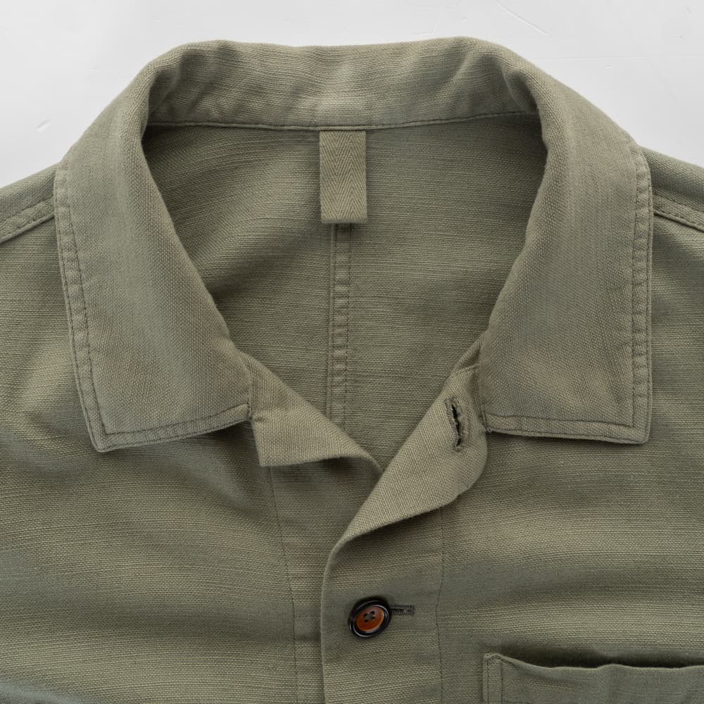 Shacket Baumwolle-Leinen Khaki