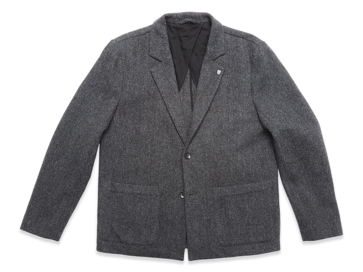 Fukui Blazer Fischgrät Black Fukui Blazer Fischgrät Black