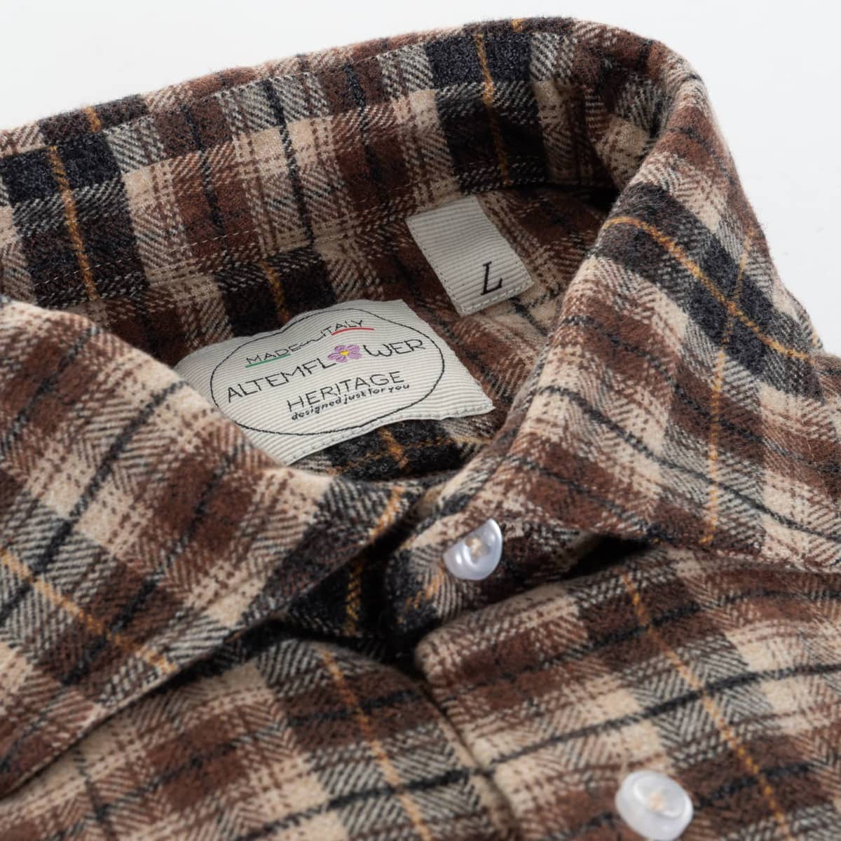 Flanell Hemd Positano Braun