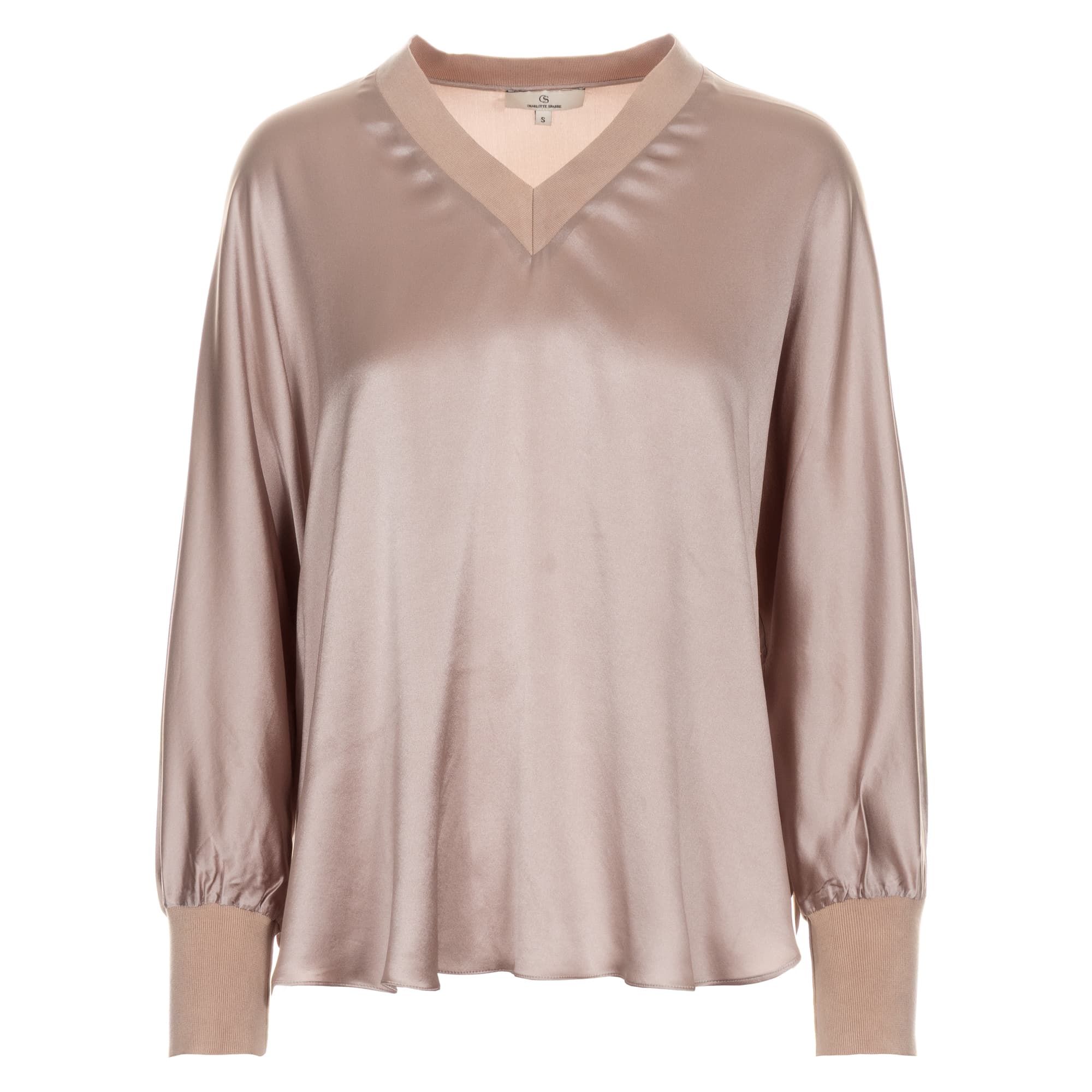 Seidenbluse Taupe 3421