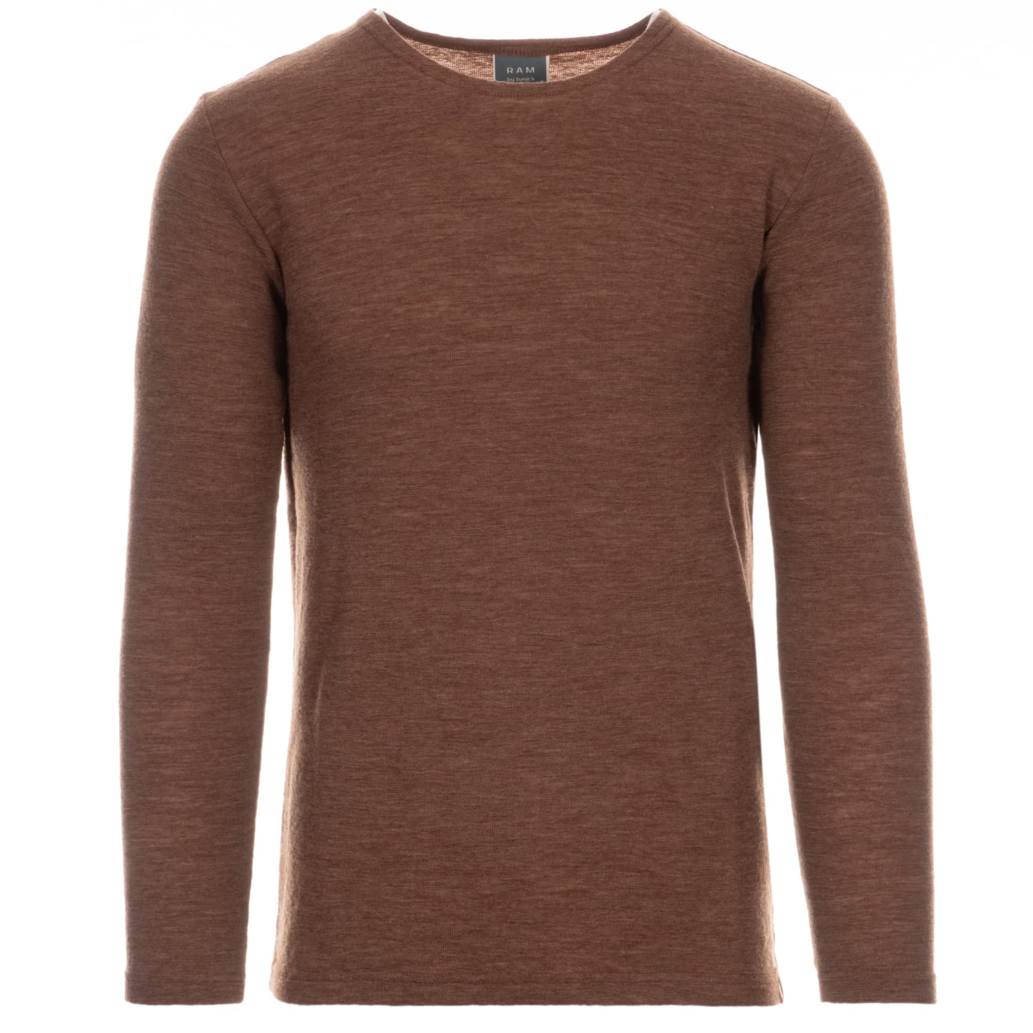 Strickpullover Rundhalsausschnitt camel melange